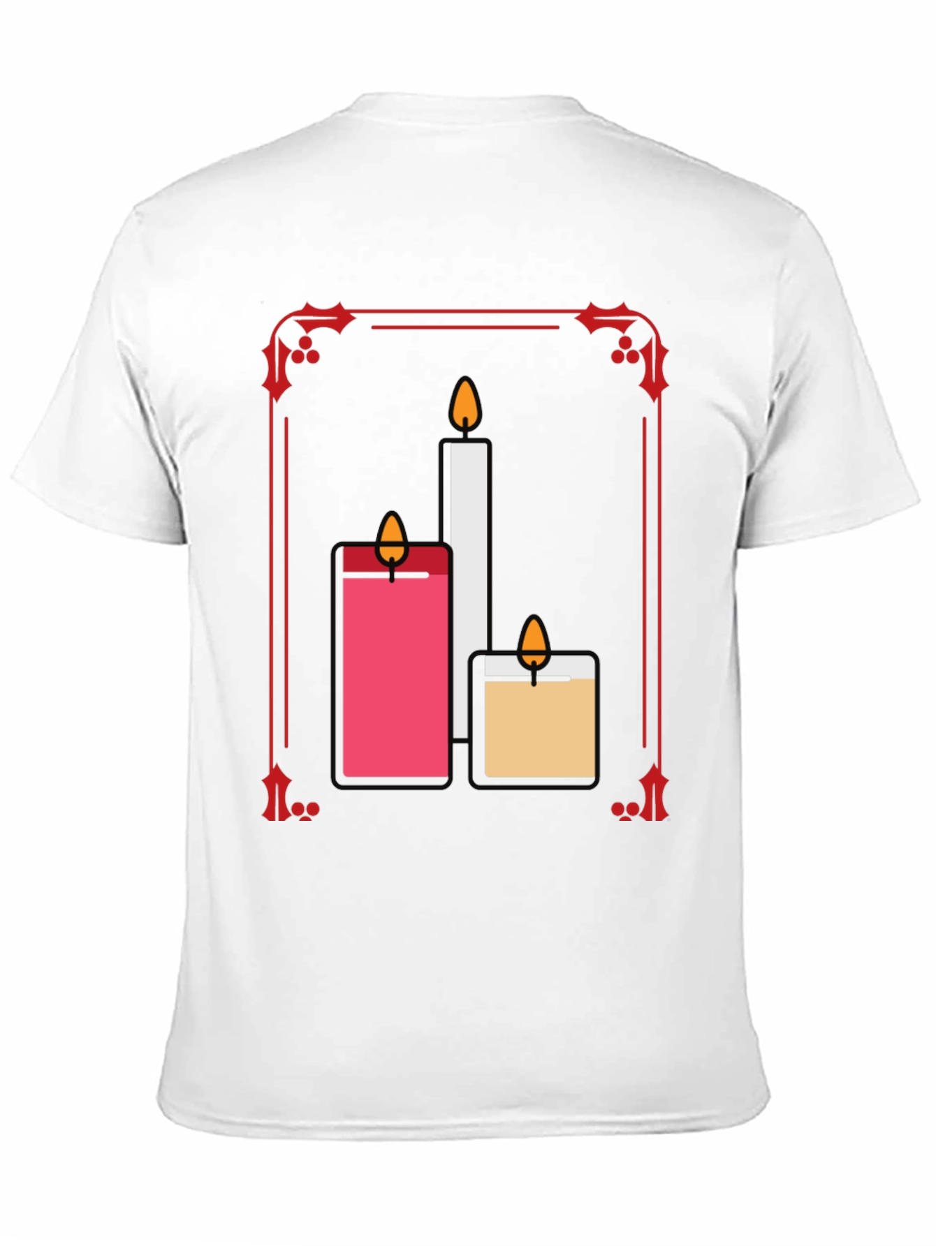 Festive Candle T-Shirt: Holiday Cheer