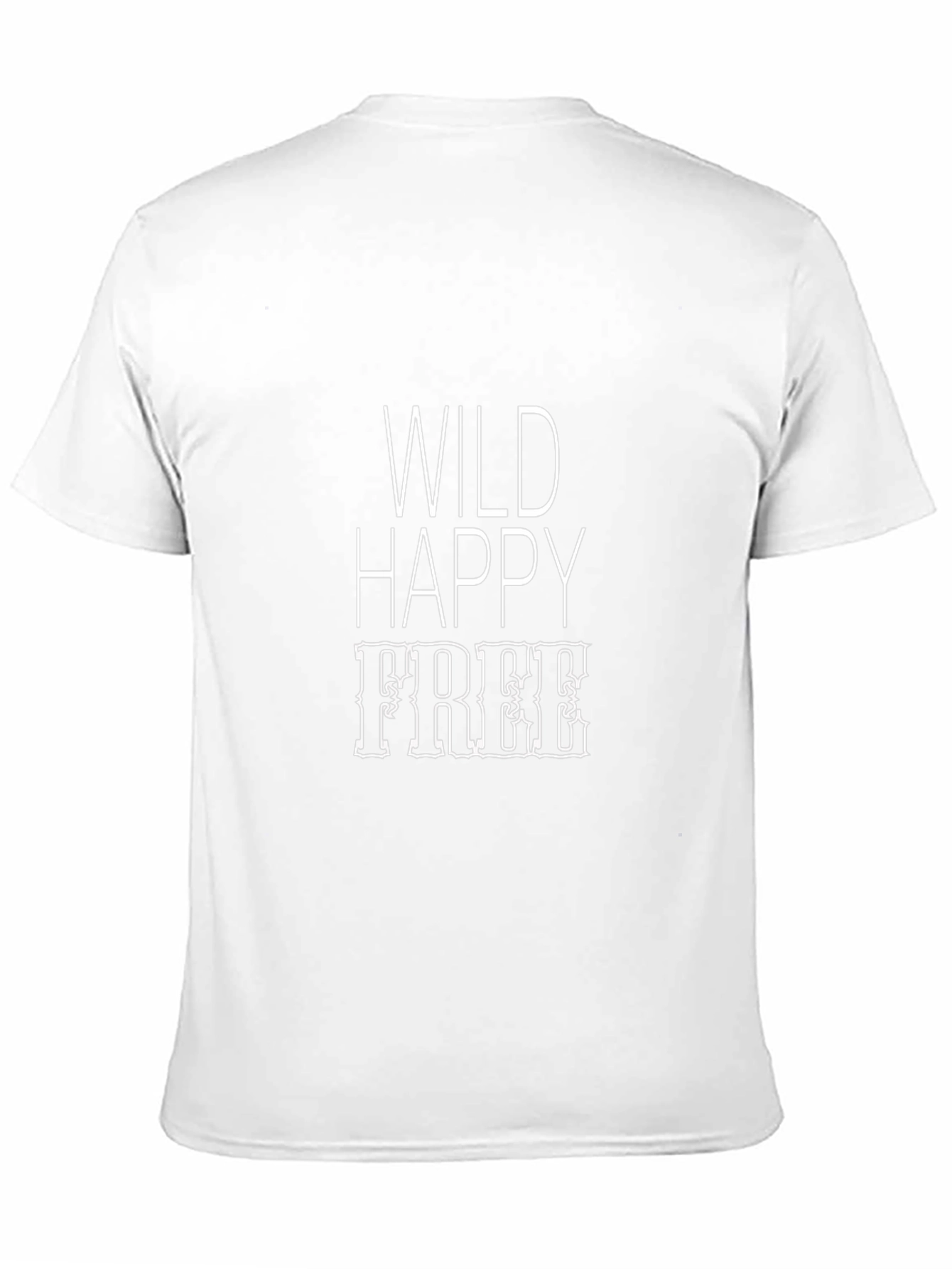 Wild Happy Free Graphic Print Black T-Shirt