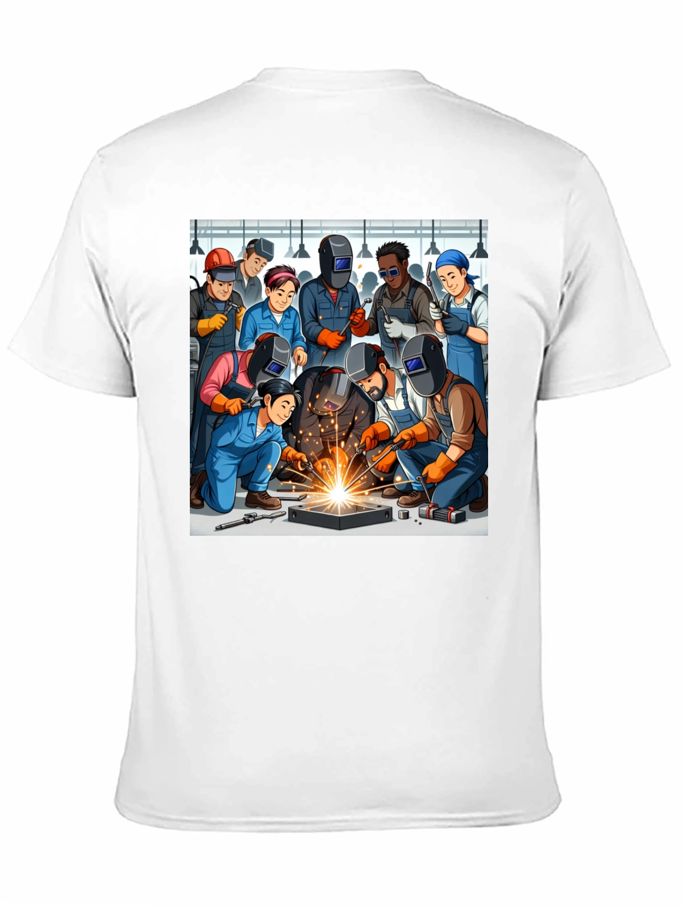 Welding Crew Graphic Tee - Black Cotton Blend