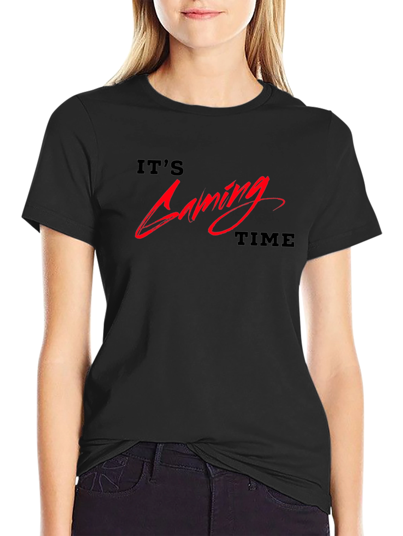 Its Gaming Time Graphic Tee - Black T-Shirt