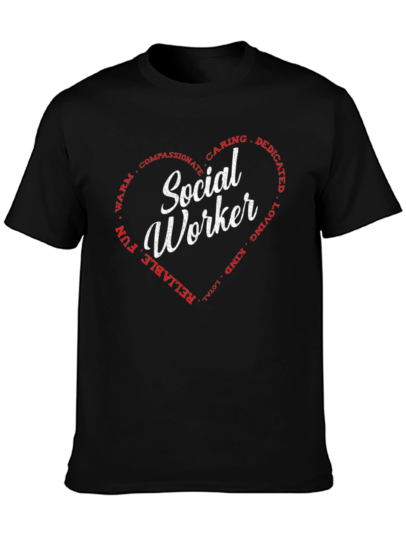 Social Worker Heart T-Shirt - Caring Dedicated Tee