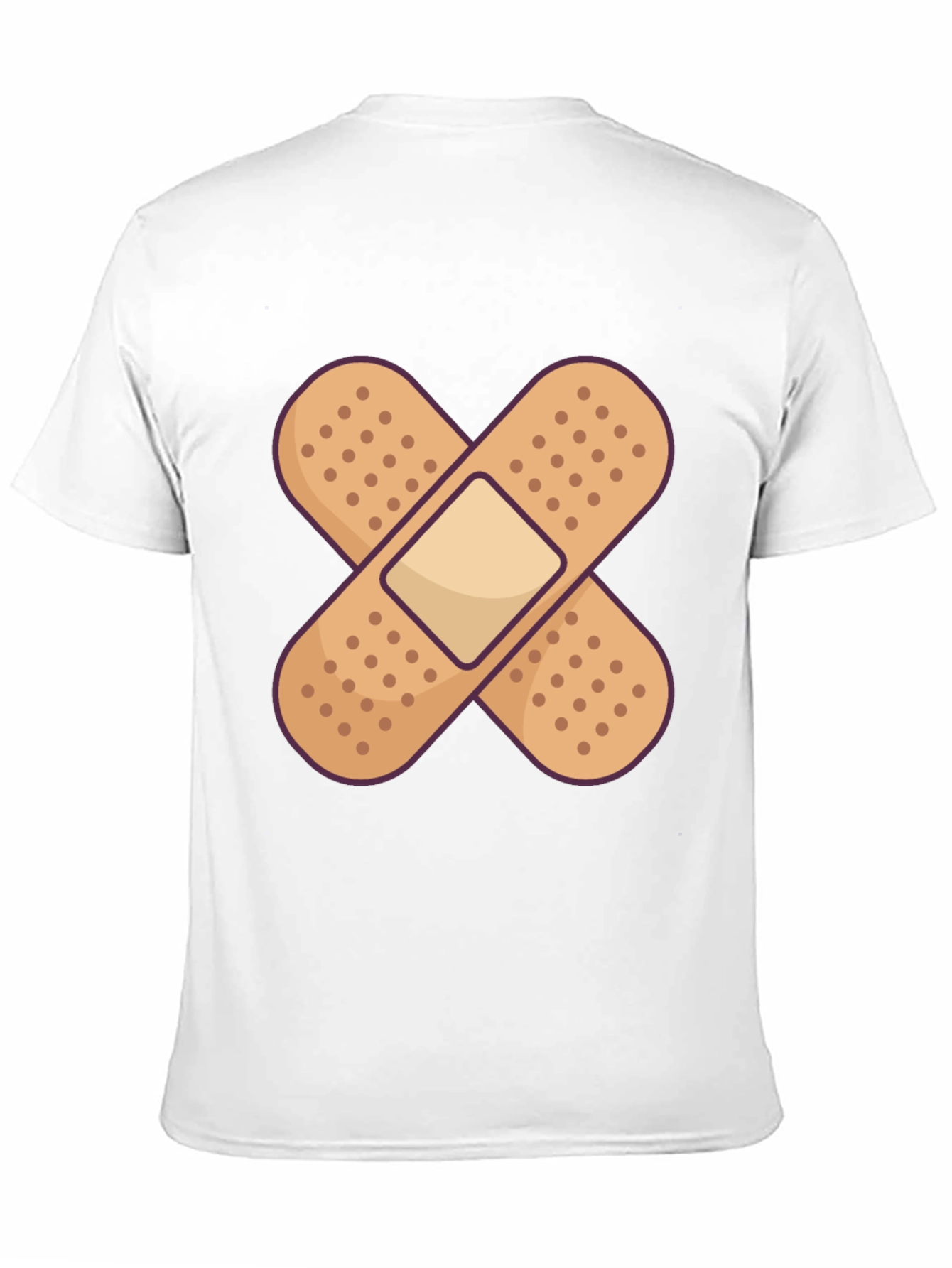 Bandage Graphic Tee - Novelty Design T-Shirt