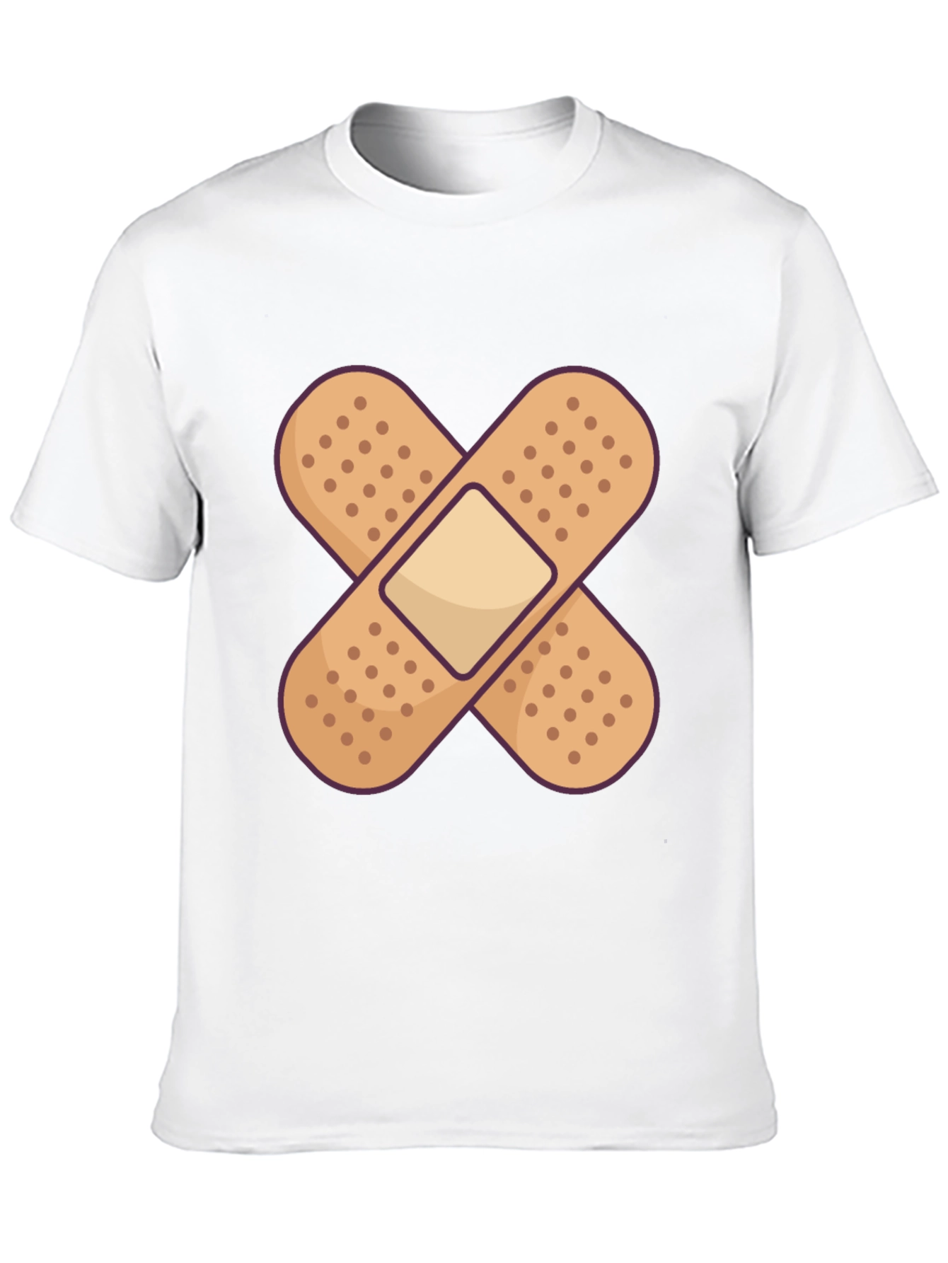 Bandage Graphic Tee - Novelty Design T-Shirt