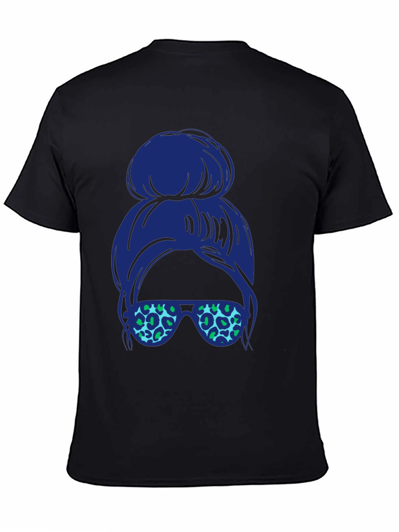 Messy Bun Leopard Sunglasses Tee
