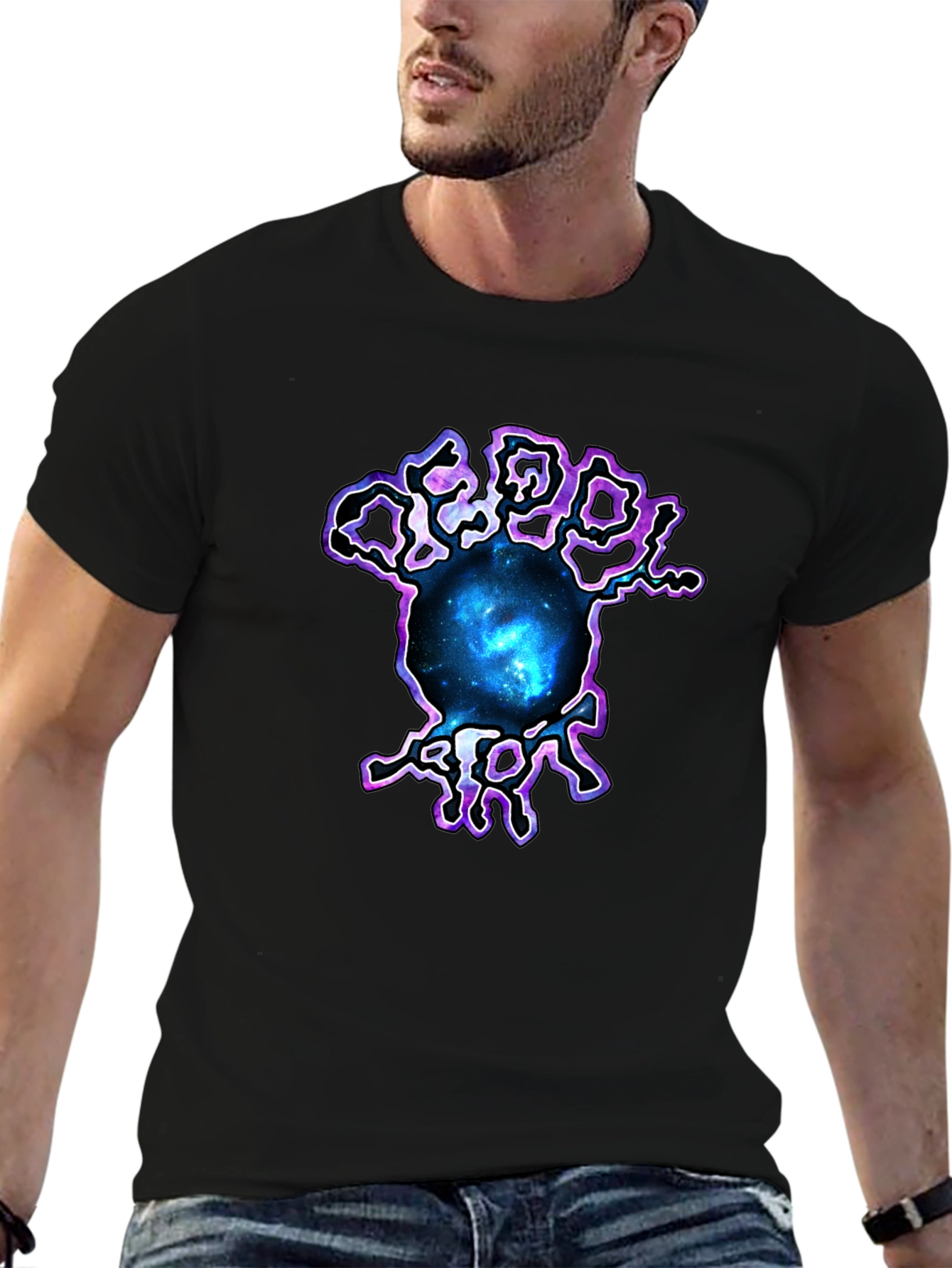 Galaxy Brain Graphic Tee - Black
