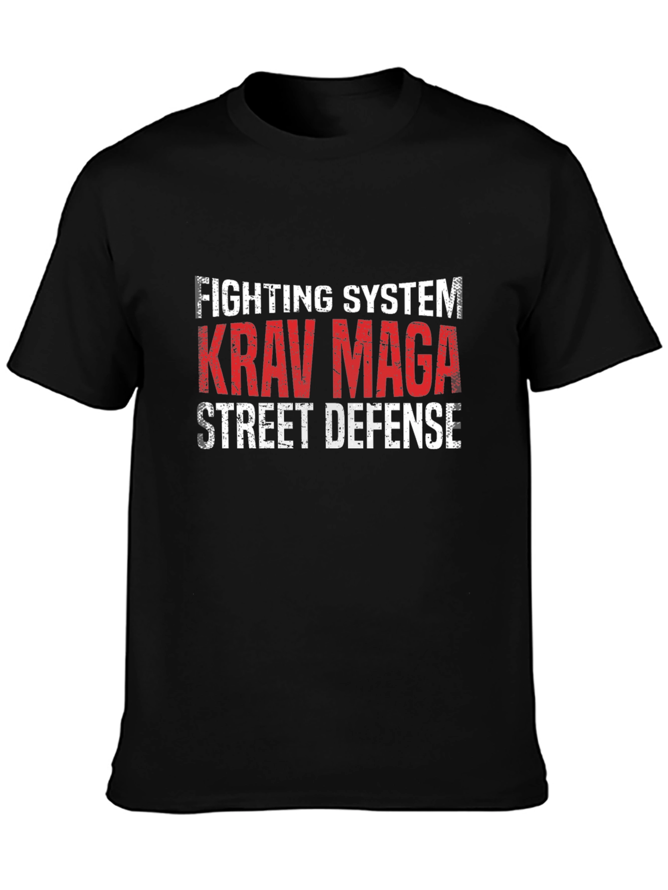 Krav Maga Fighting System Black T-Shirt