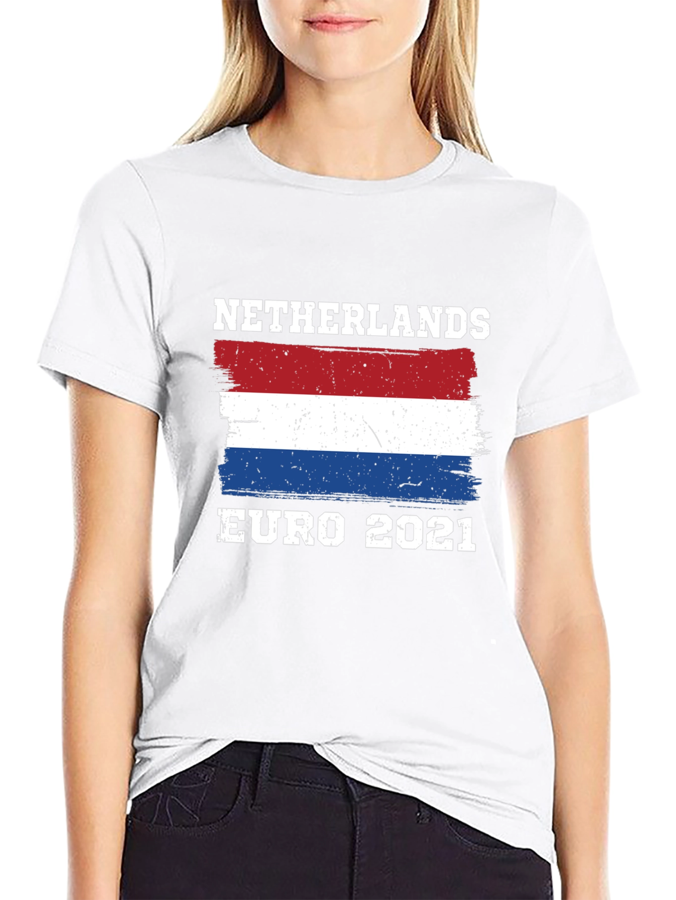 Netherlands Euro 2021 Black T-Shirt