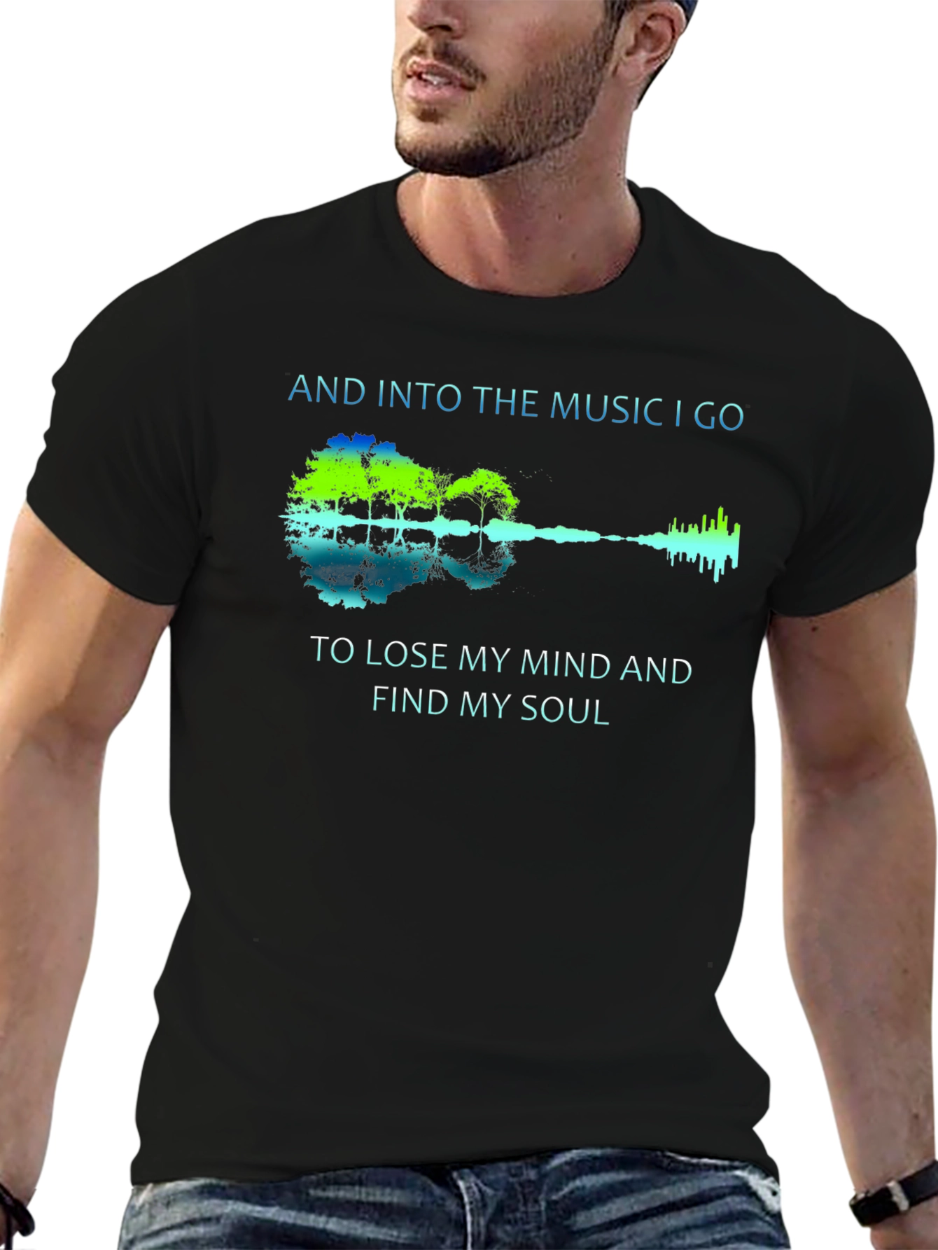 Music & Soul T-Shirt - Guitar Design Tee