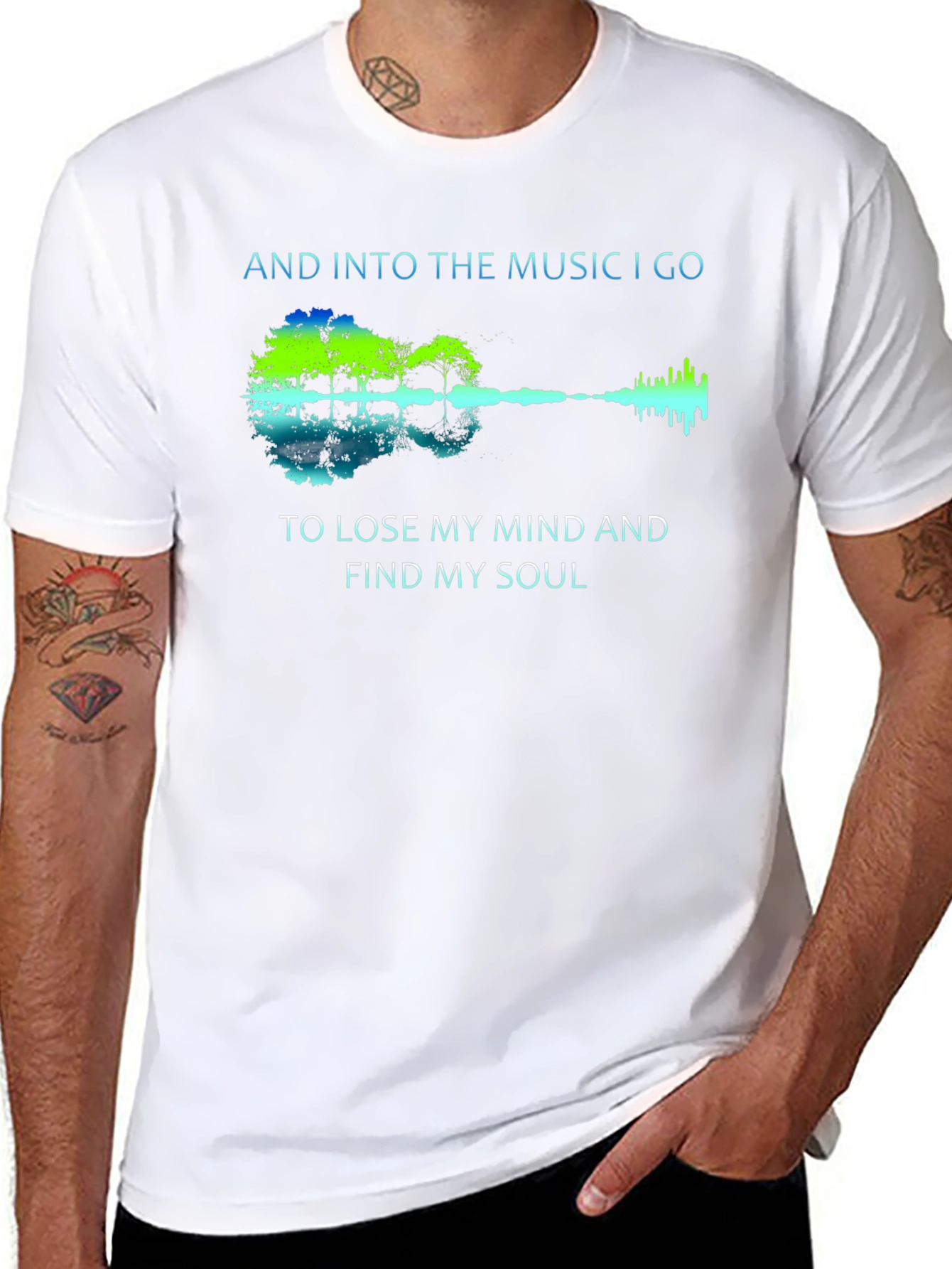 Music & Soul T-Shirt - Guitar Design Tee