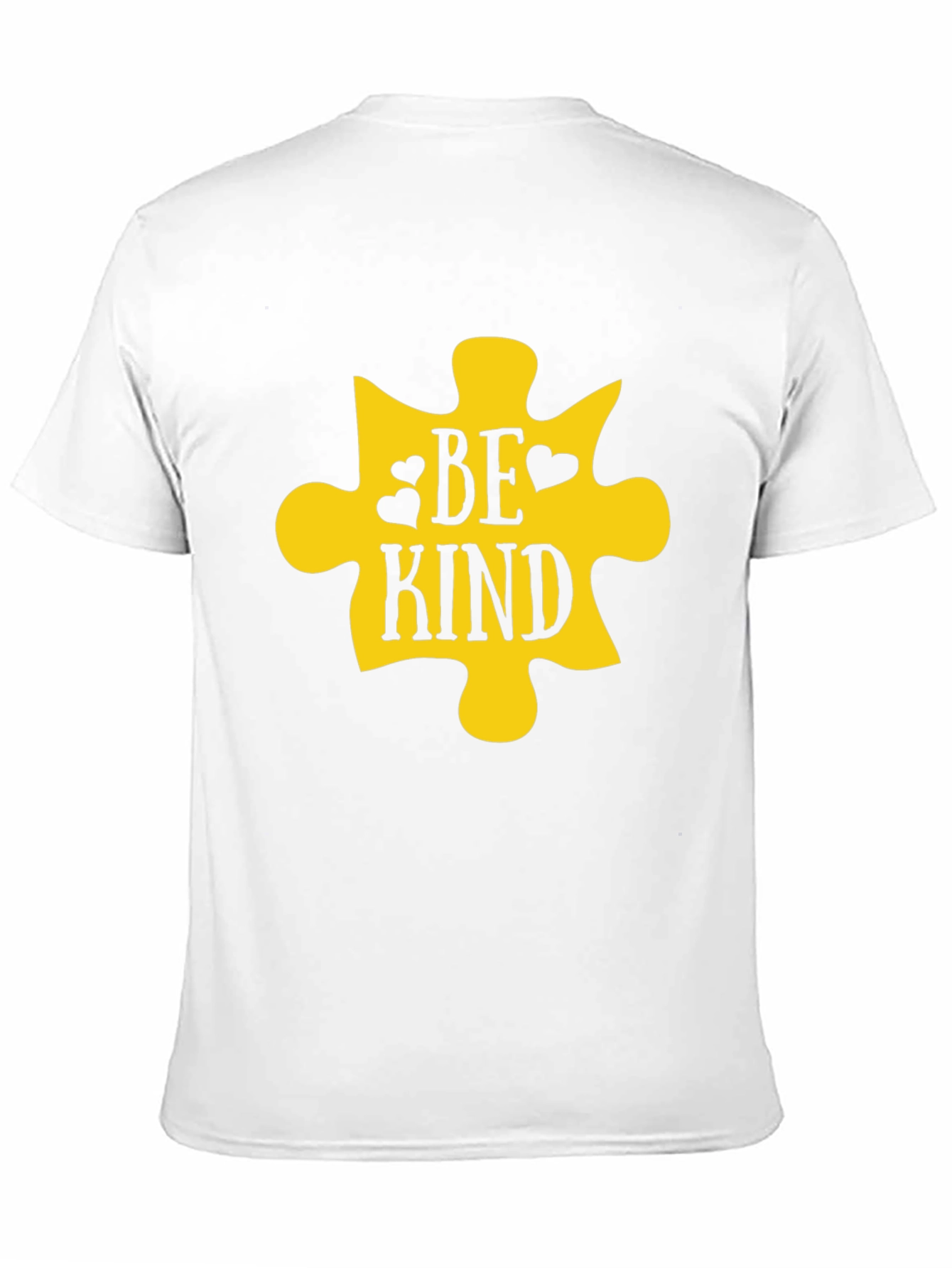 Be Kind Puzzle Piece Graphic Tee - Black Cotton
