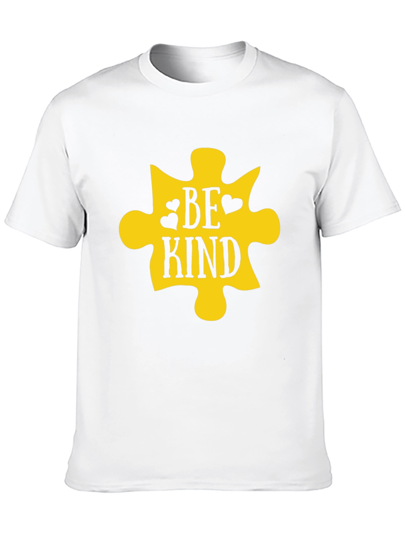 Be Kind Puzzle Piece Graphic Tee - Black Cotton