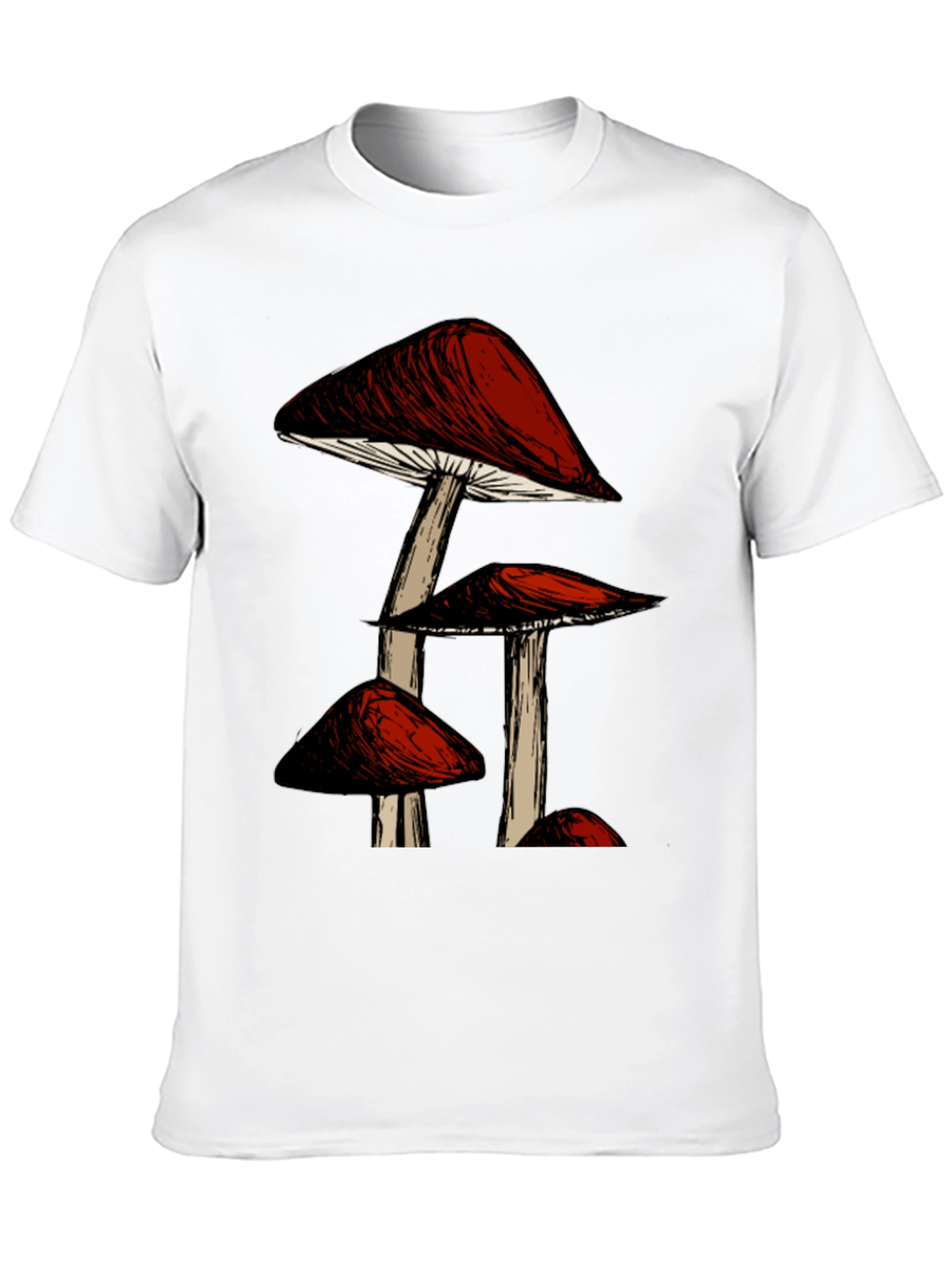 Mushroom Graphic Black T-Shirt