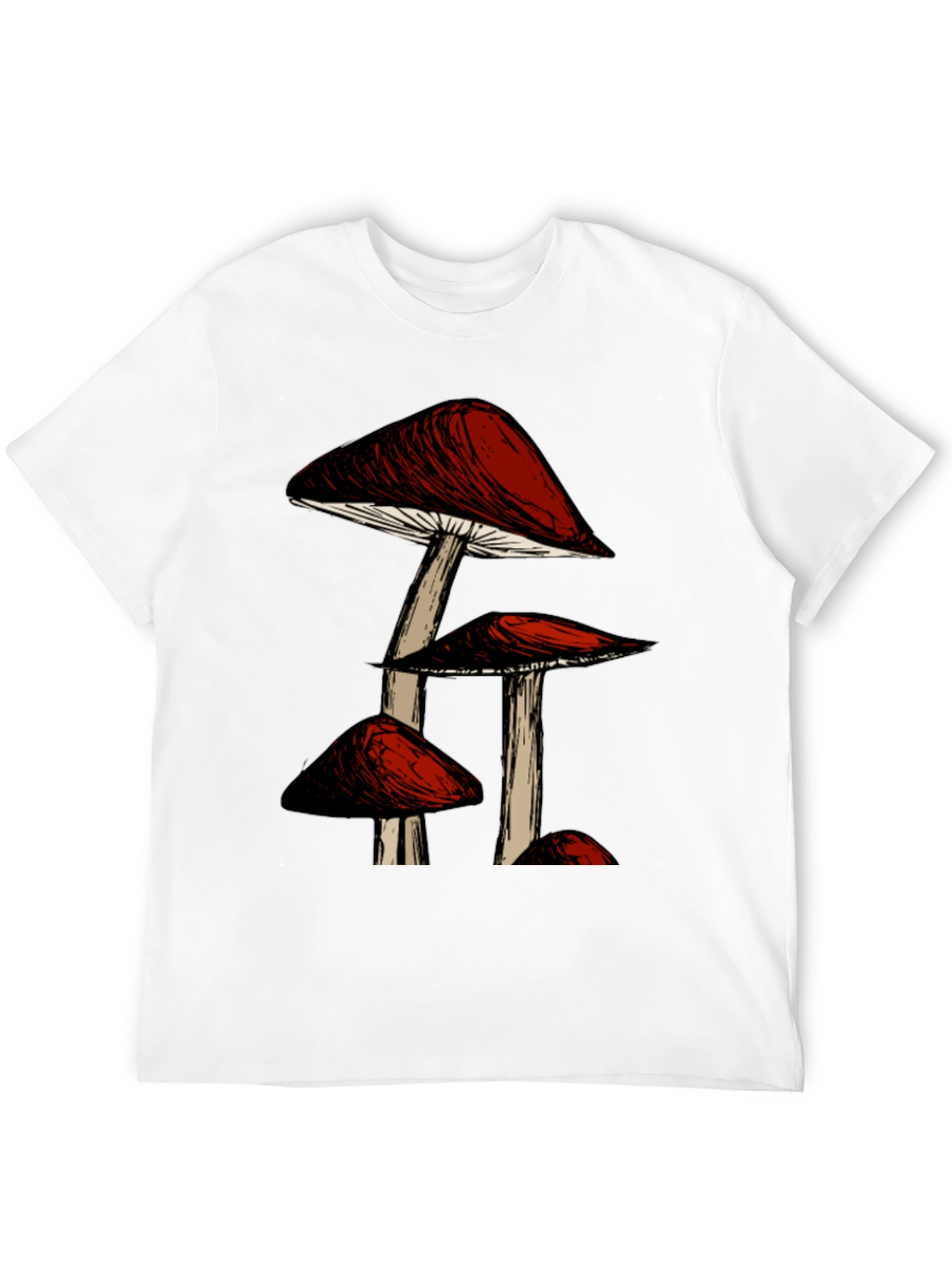 Mushroom Graphic Black T-Shirt