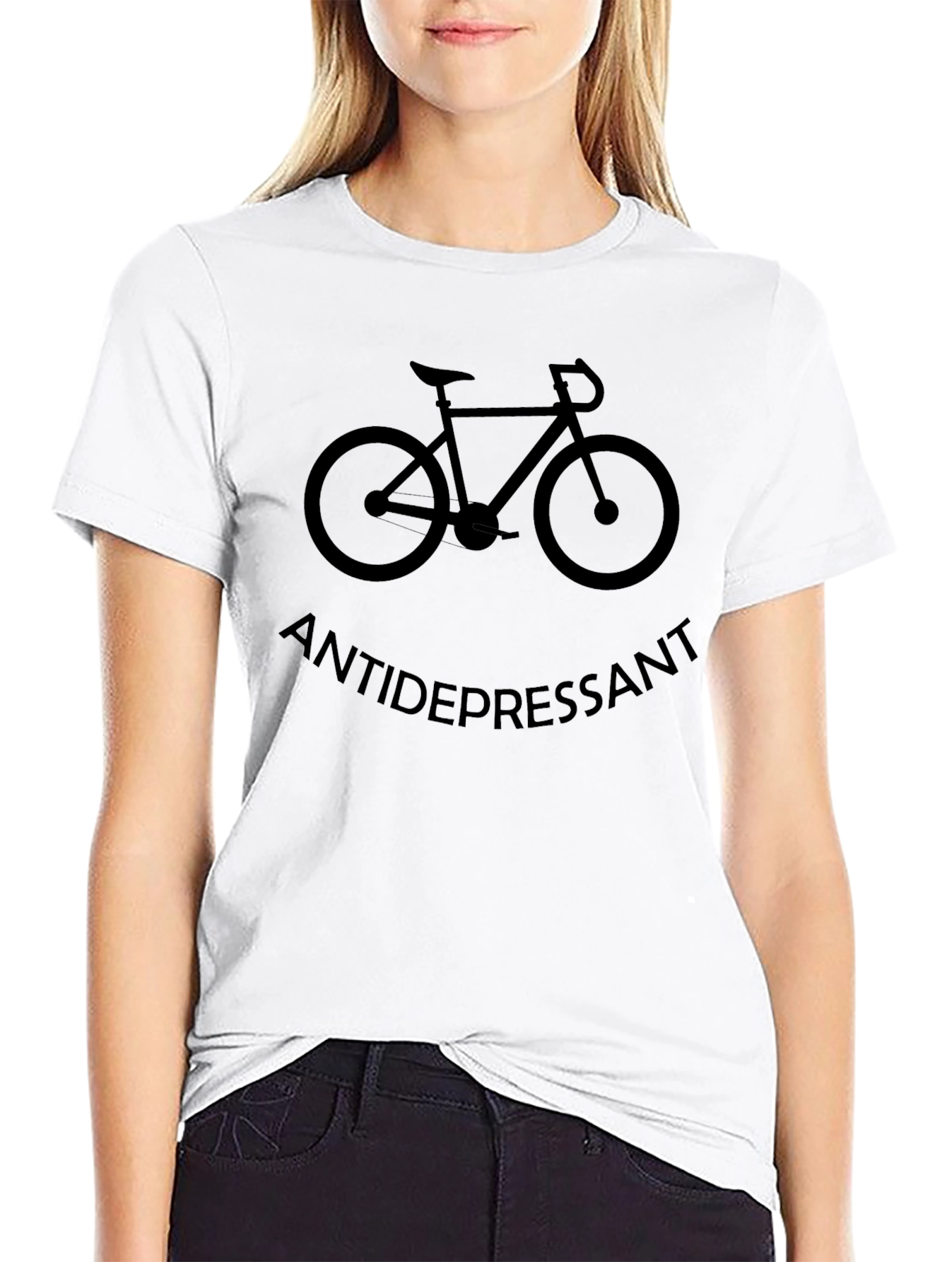 Antidepressant Bicycle Graphic Tee - Ride Your Blues Away!