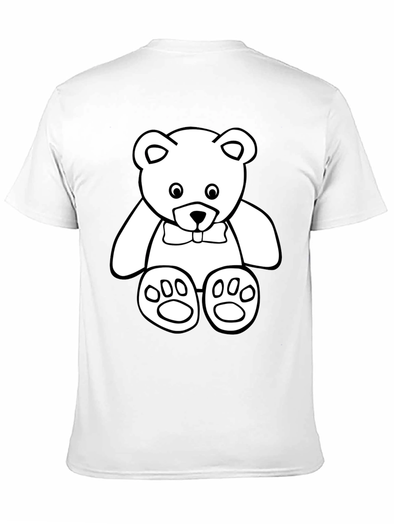 Cute Teddy Bear Graphic Black T-Shirt