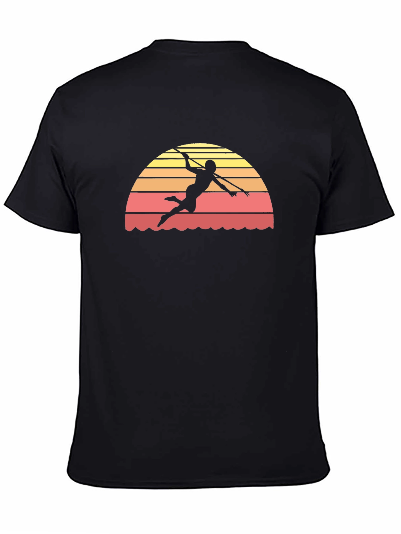 Spearfishing Sunset Graphic Tee - Black