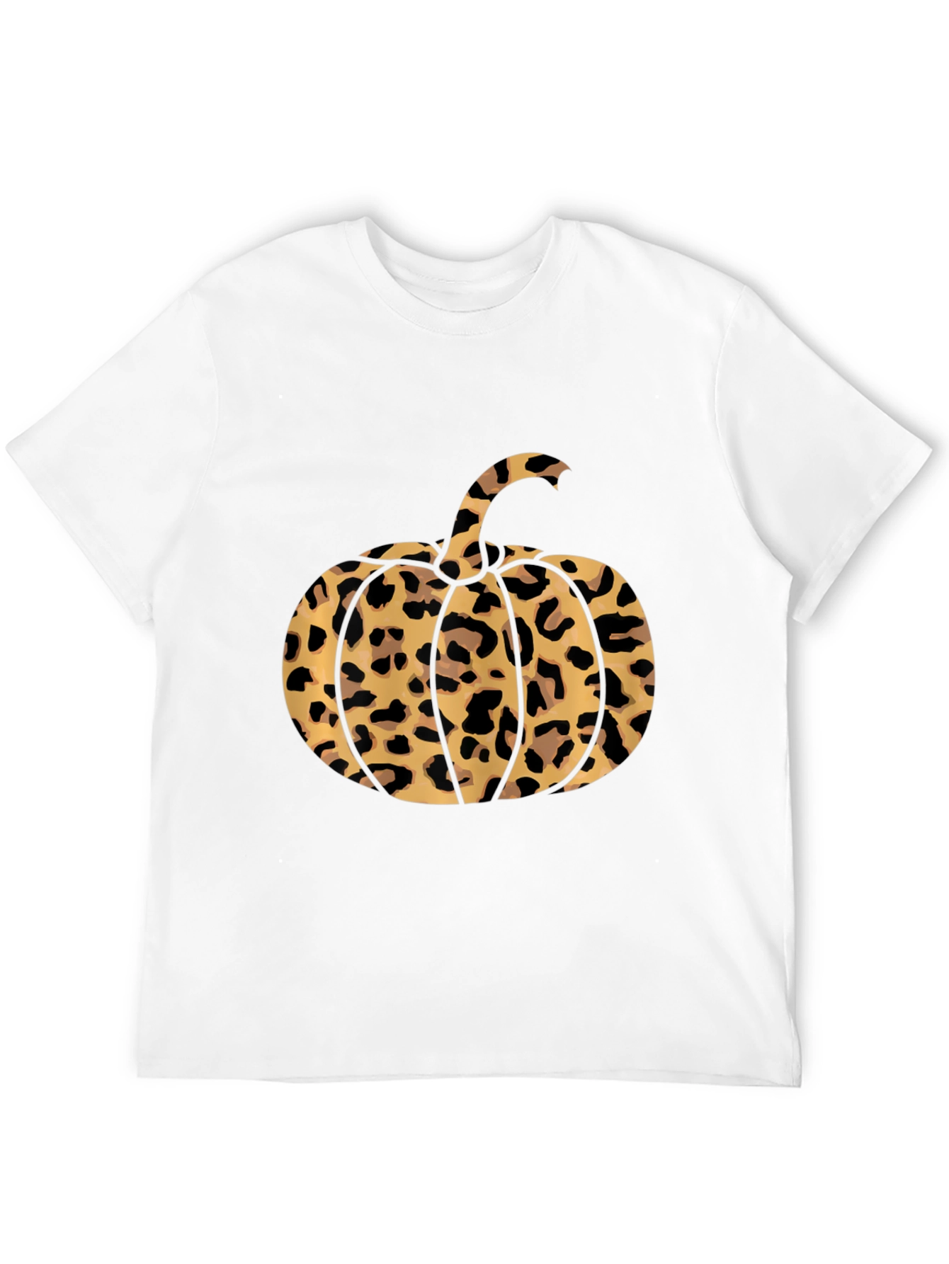 Leopard Print Pumpkin T-Shirt - Fall Fashion