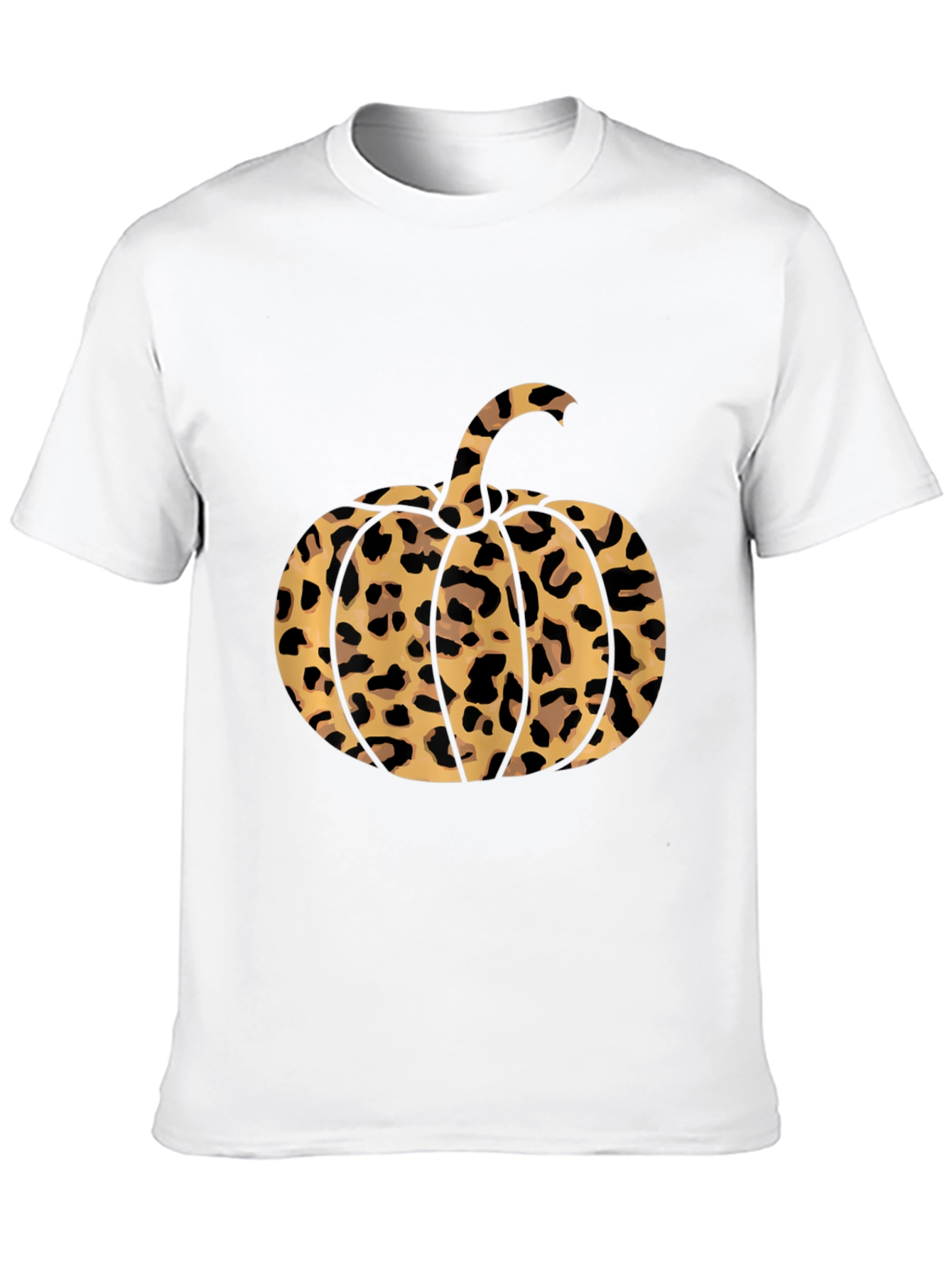Leopard Print Pumpkin T-Shirt - Fall Fashion