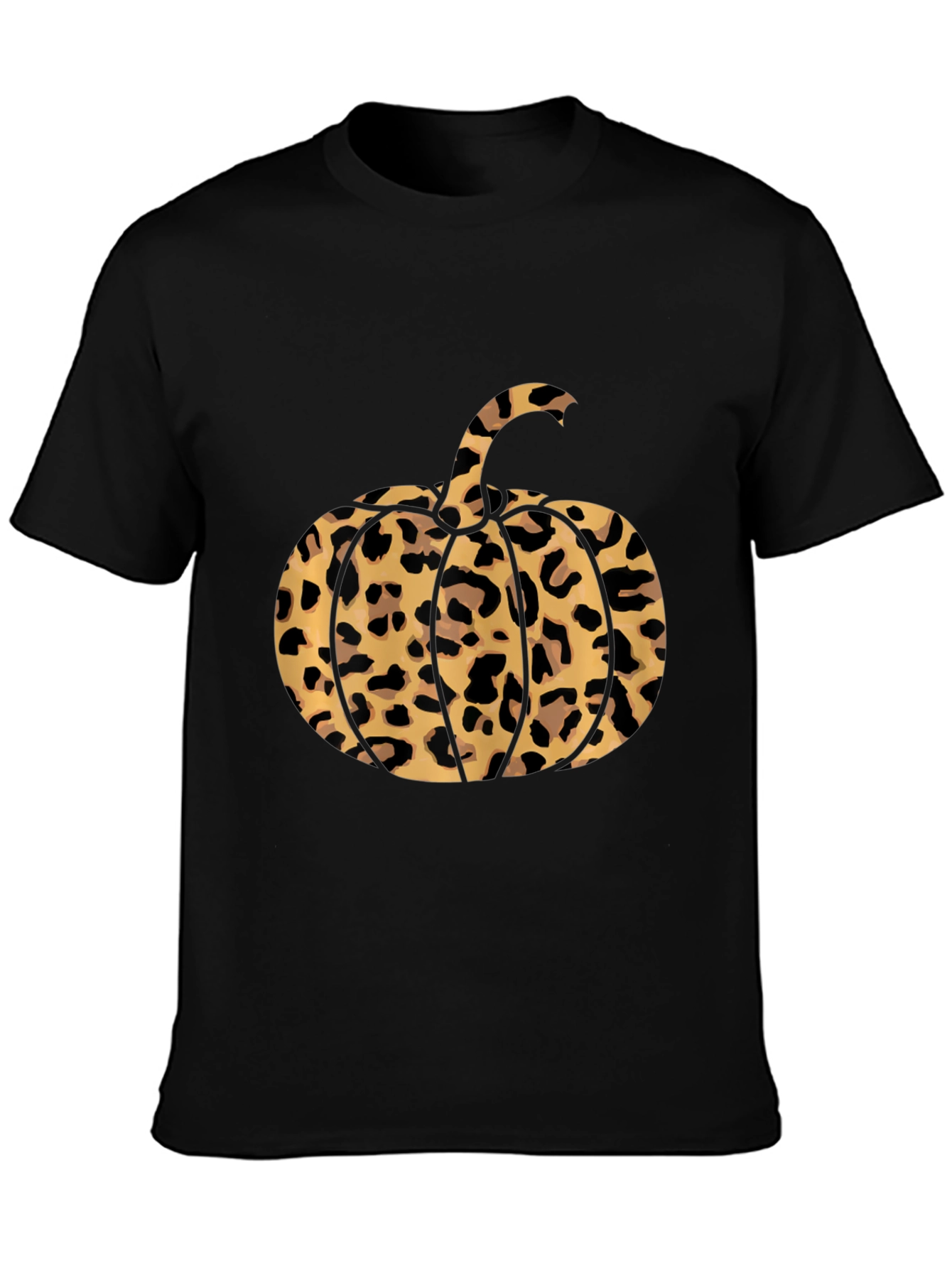 Leopard Print Pumpkin T-Shirt - Fall Fashion