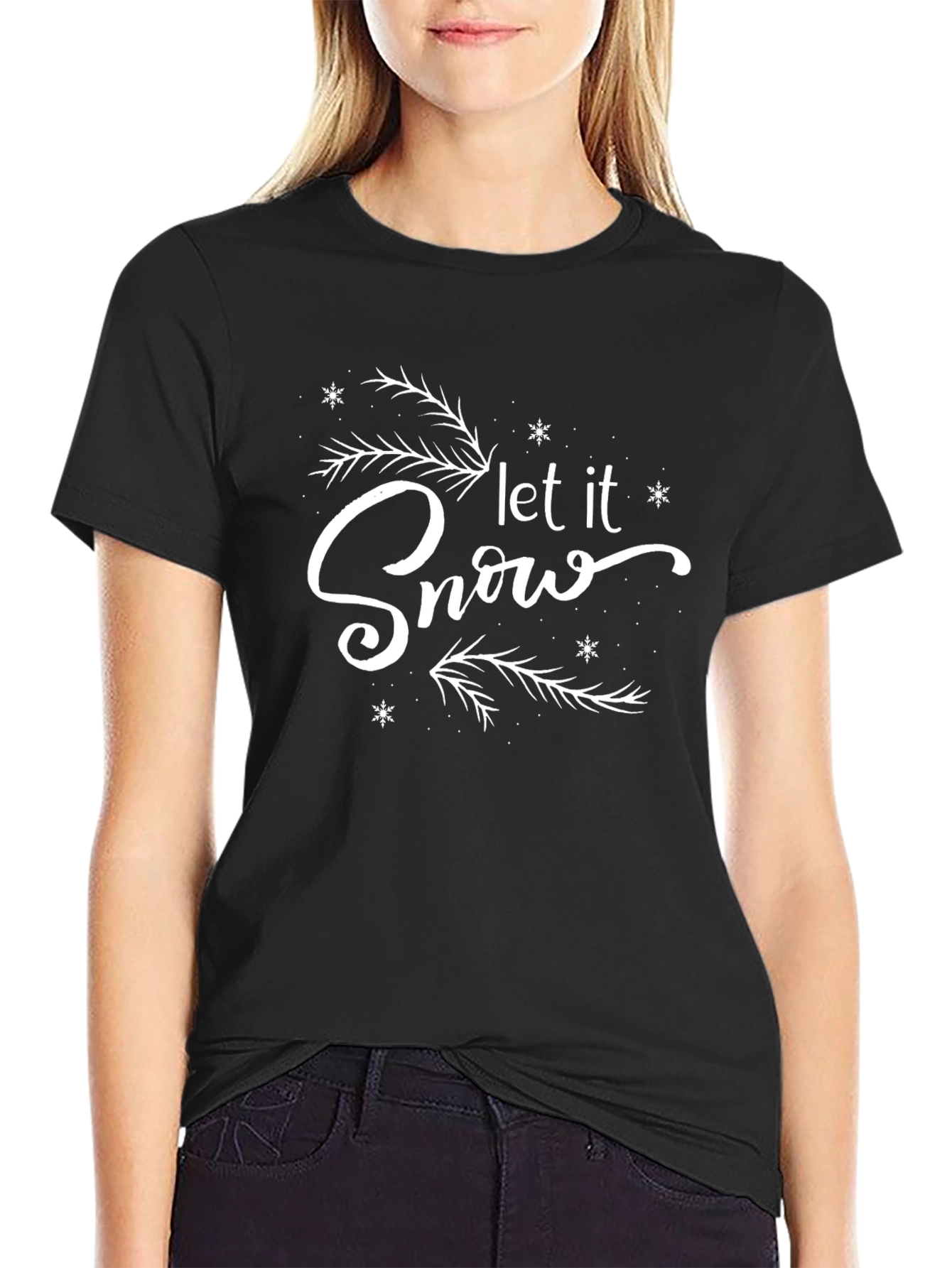 Let It Snow Graphic Tee Christmas T-Shirt