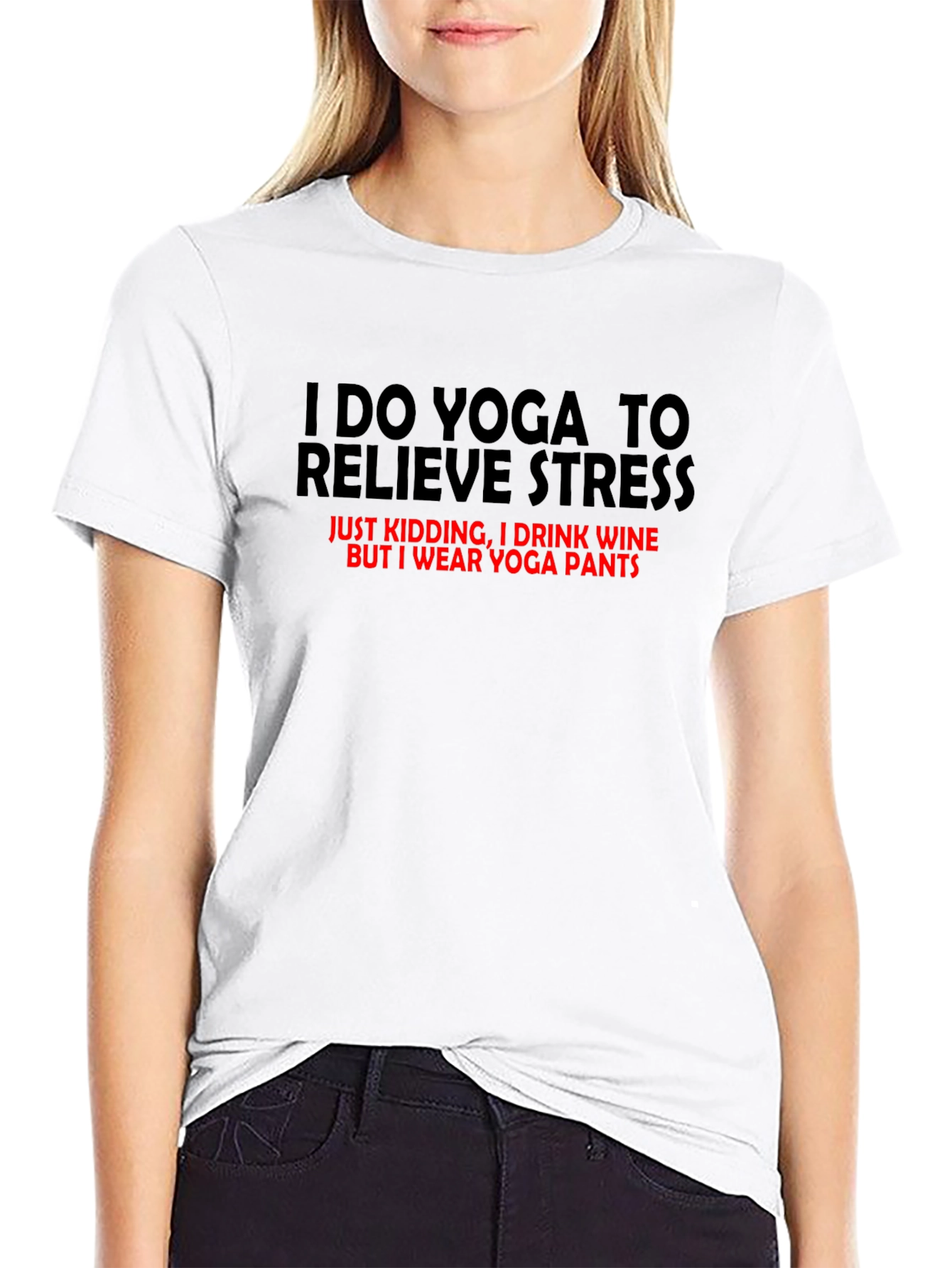 Yoga & Wine Humor T-Shirt