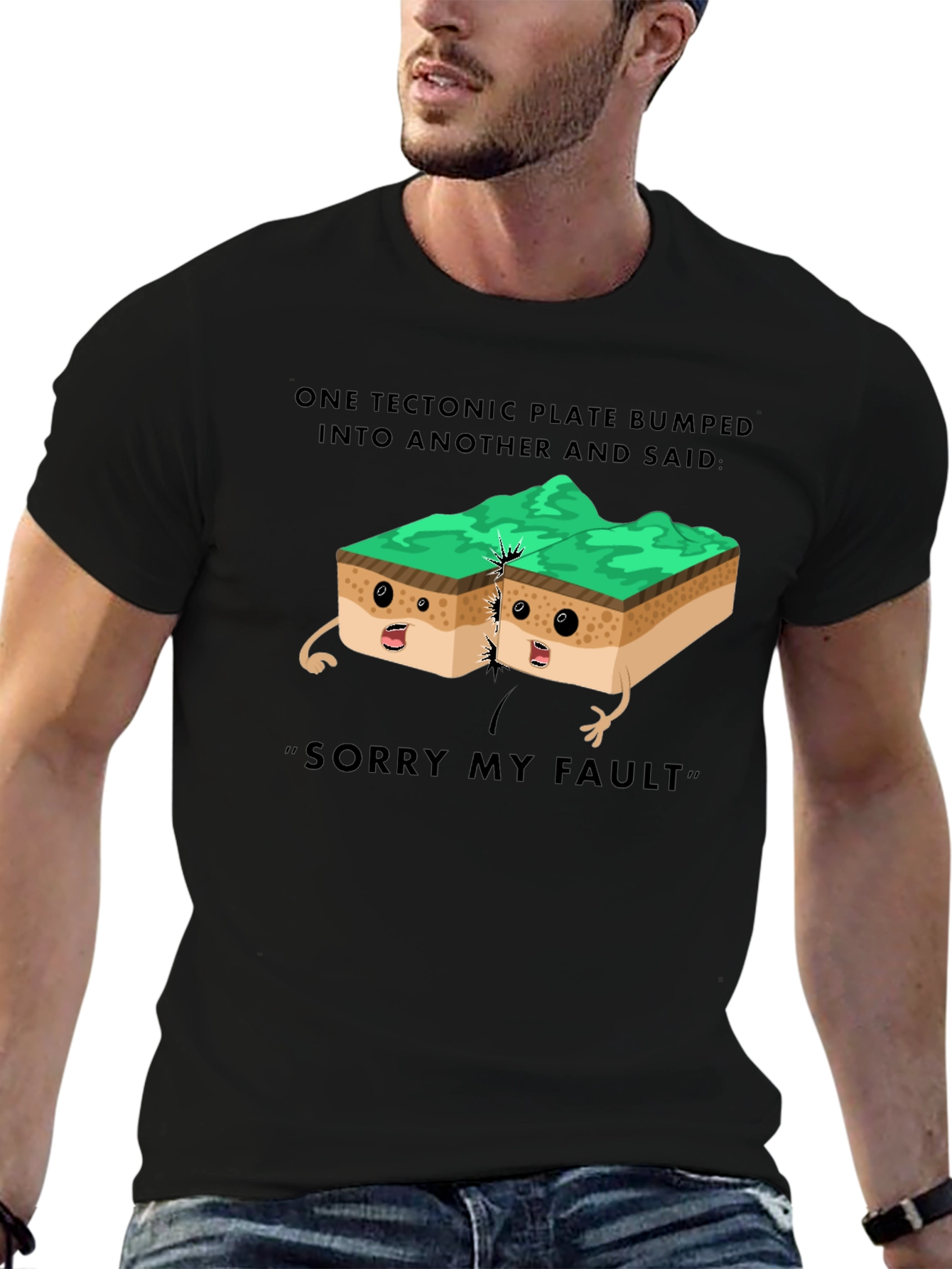 Funny Sorry My Fault Tectonic Plate T-Shirt