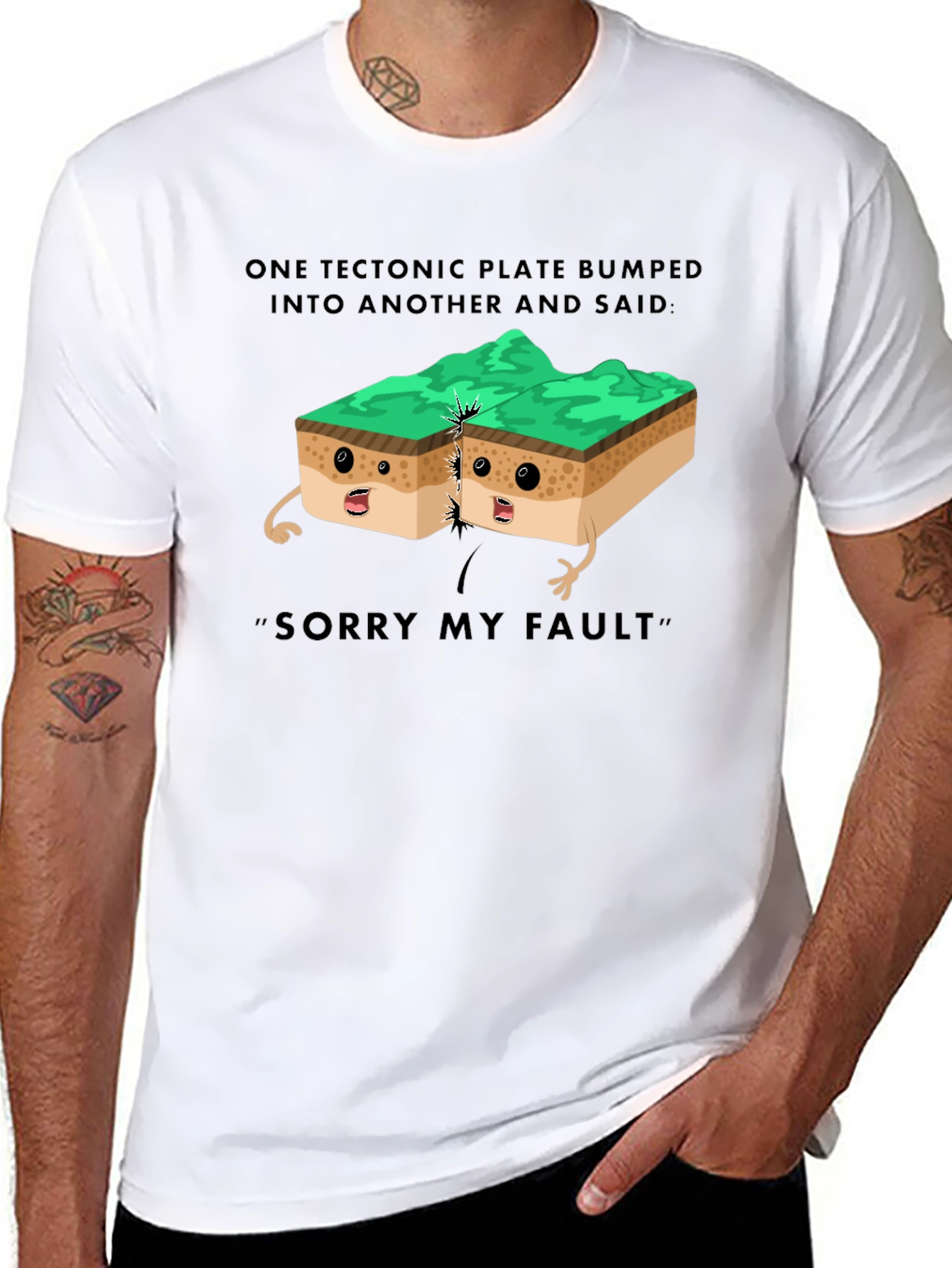 Funny Sorry My Fault Tectonic Plate T-Shirt