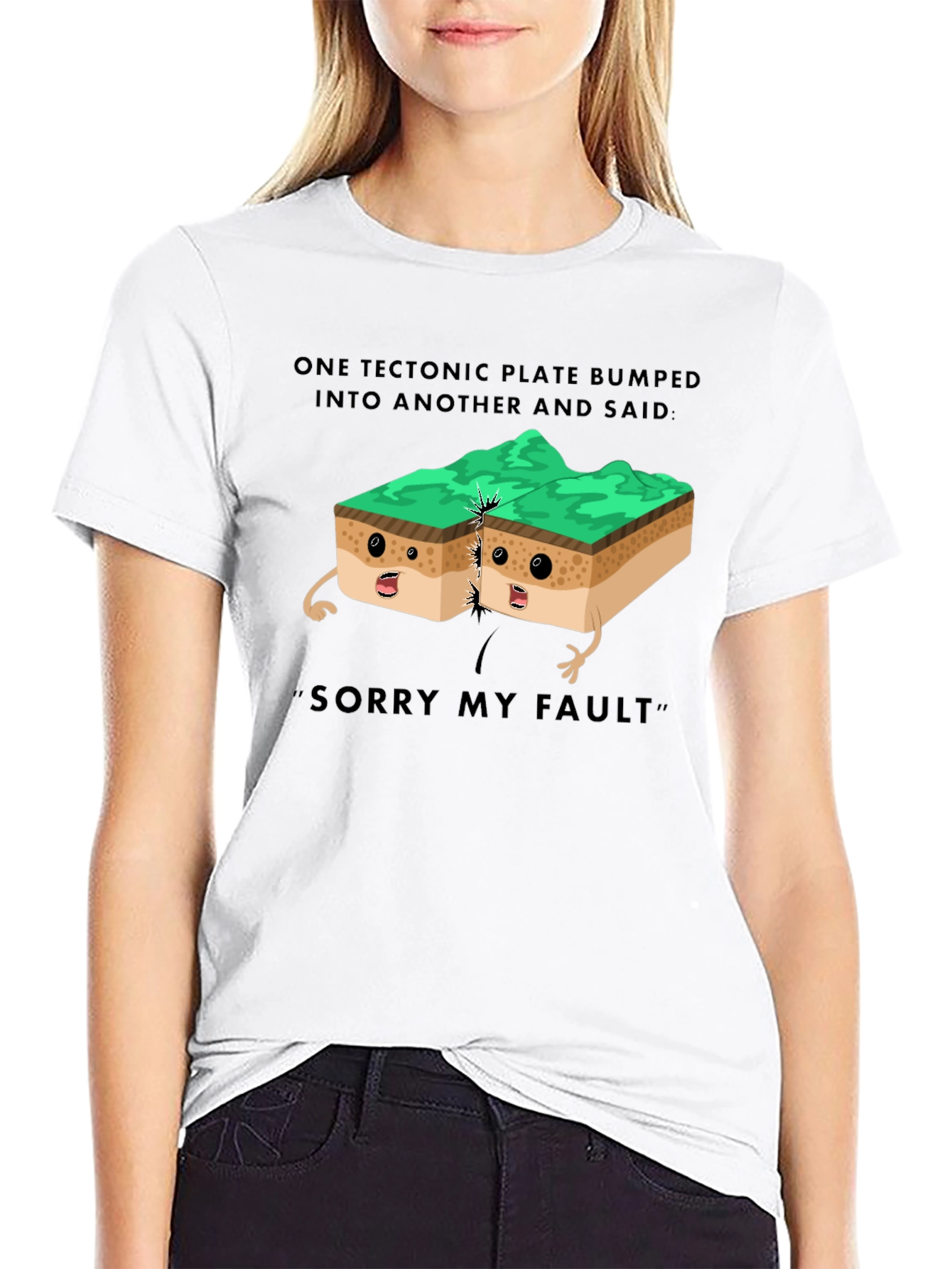 Funny Sorry My Fault Tectonic Plate T-Shirt