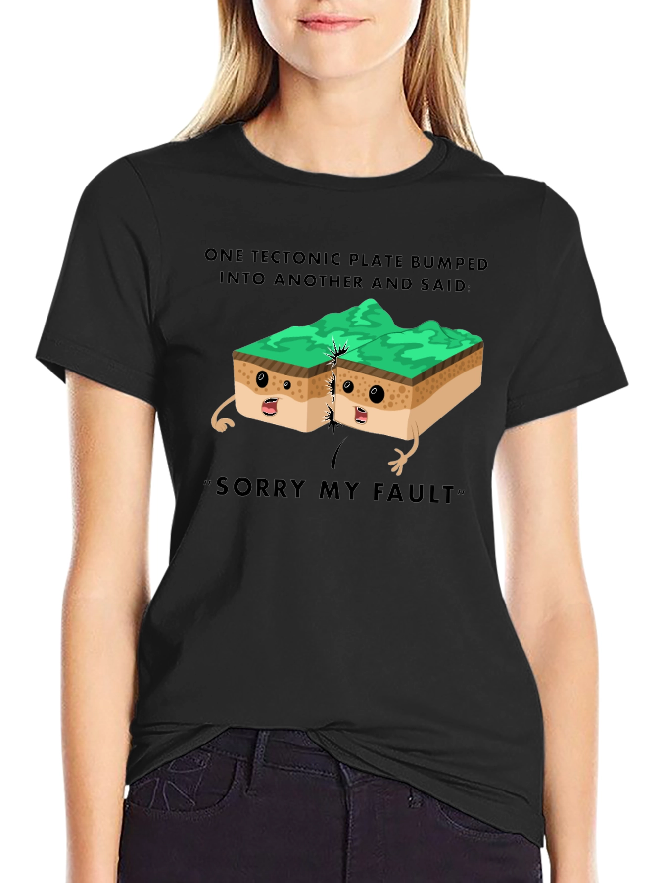 Funny Sorry My Fault Tectonic Plate T-Shirt