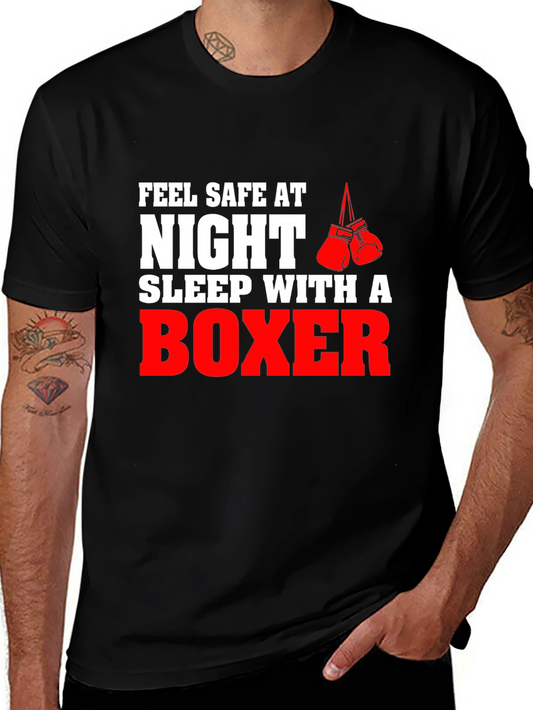 Feel Safe At Night Boxer Graphic Tee