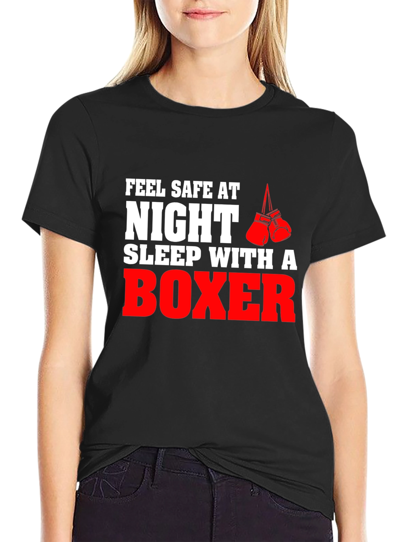 Feel Safe At Night Boxer Graphic Tee