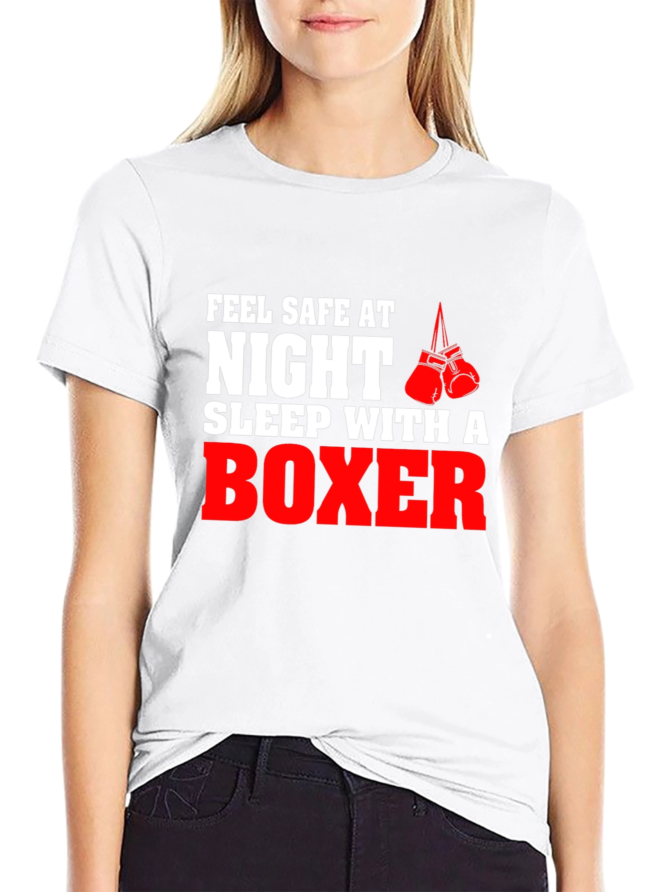 Feel Safe At Night Boxer Graphic Tee