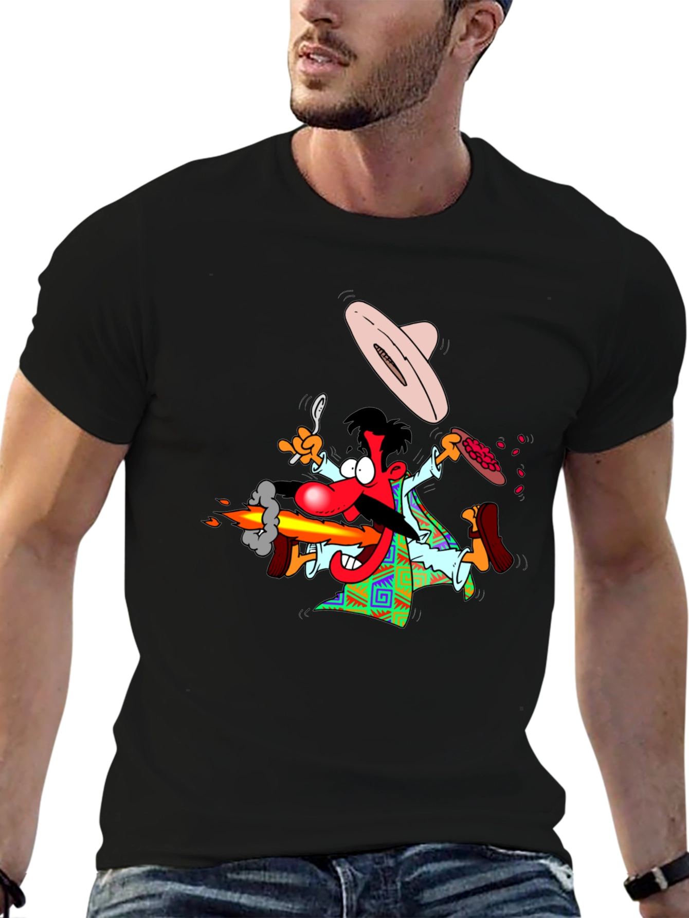 Crazy Cartoon Chef T-Shirt