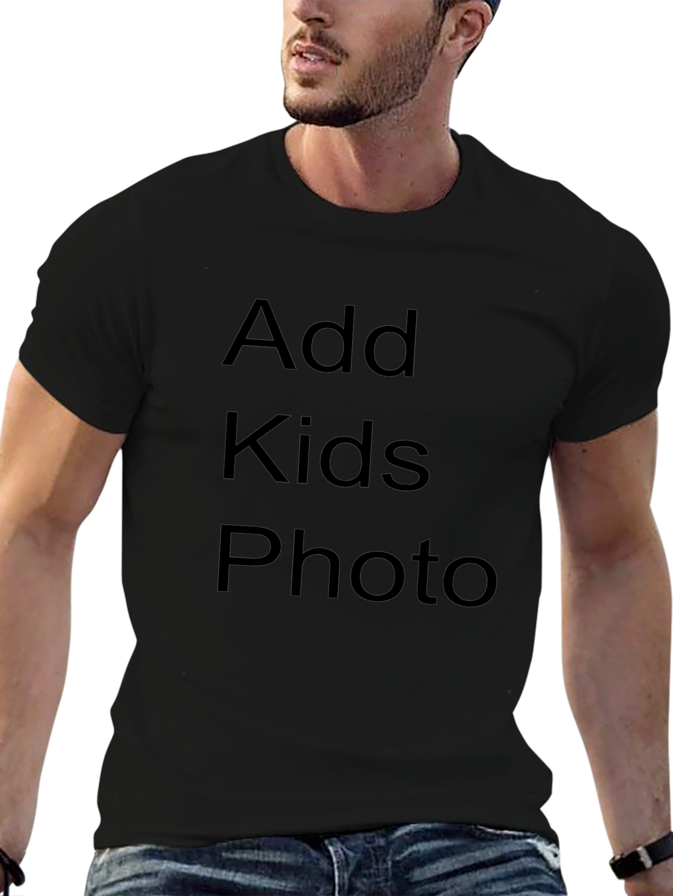 Personalized Black T-Shirt - Add Your Photo!