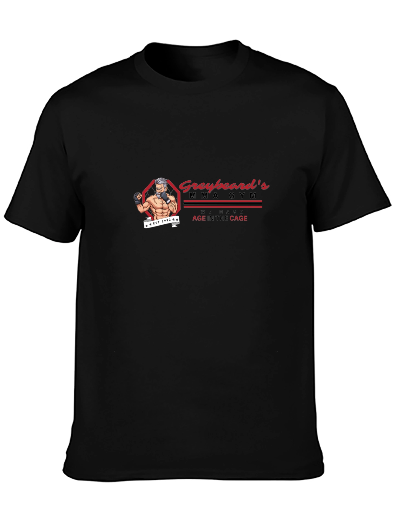 Greybeards MMA Gym Black T-Shirt