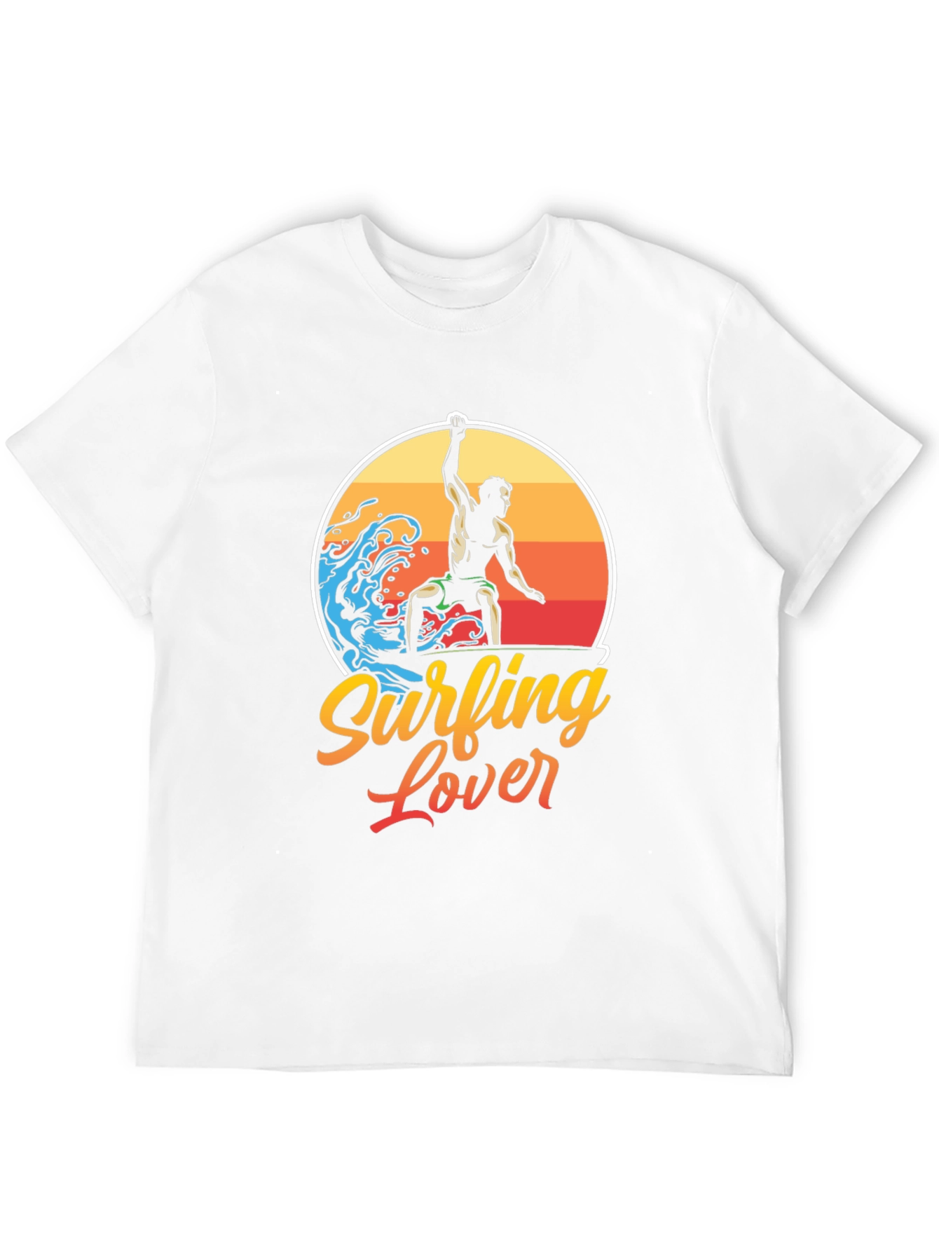 Surfing Lover Graphic Tee - Black