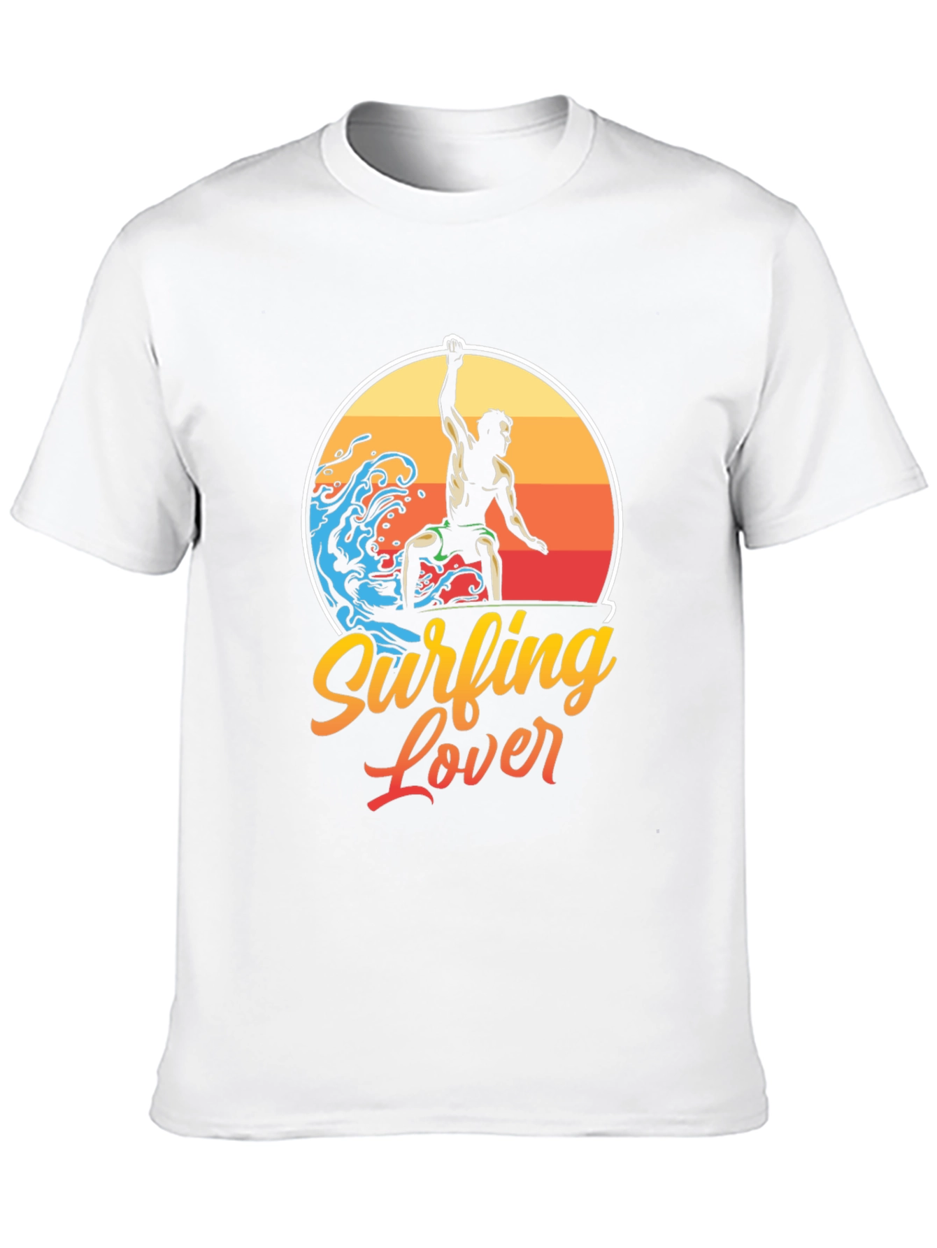 Surfing Lover Graphic Tee - Black