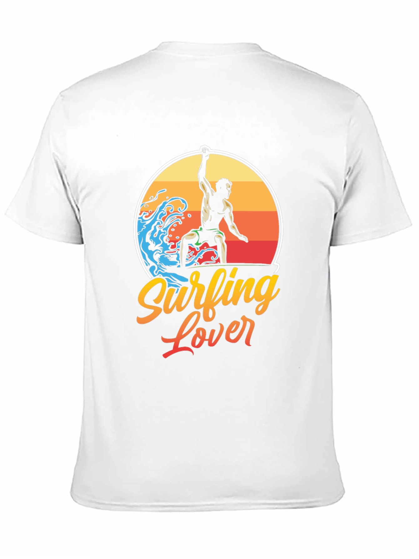 Surfing Lover Graphic Tee - Black