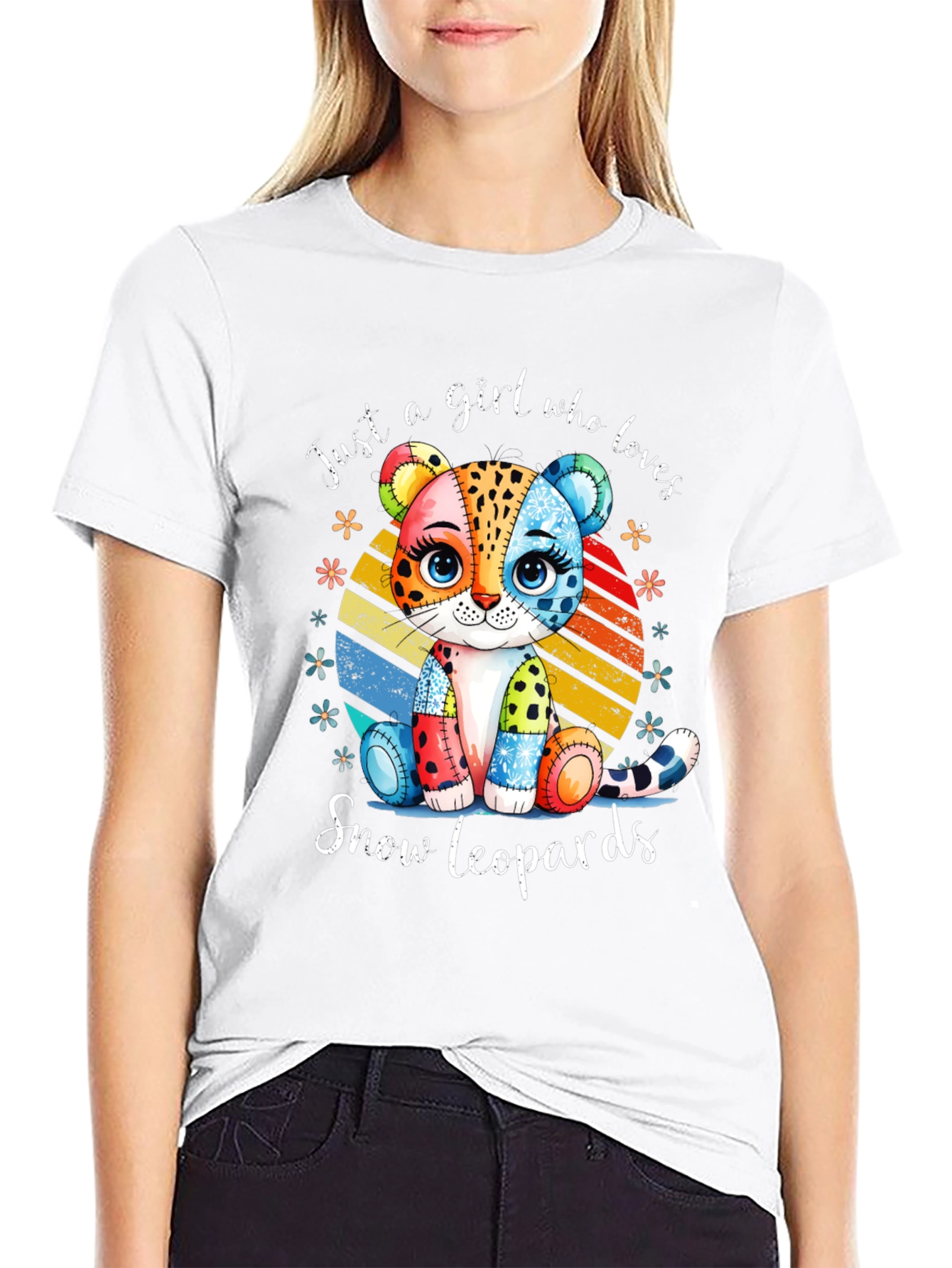 Just a Girl Who Loves Snow Leopards T-Shirt