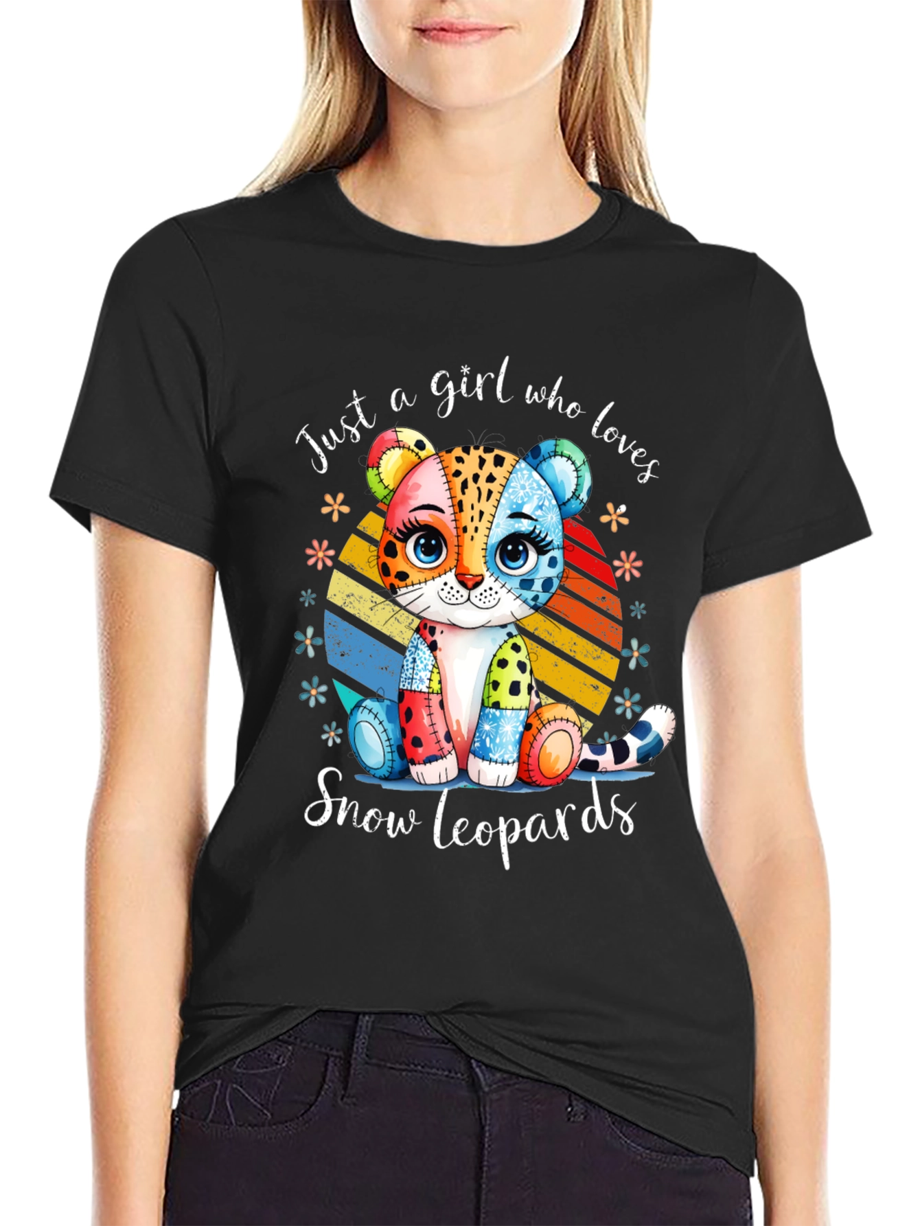 Just a Girl Who Loves Snow Leopards T-Shirt