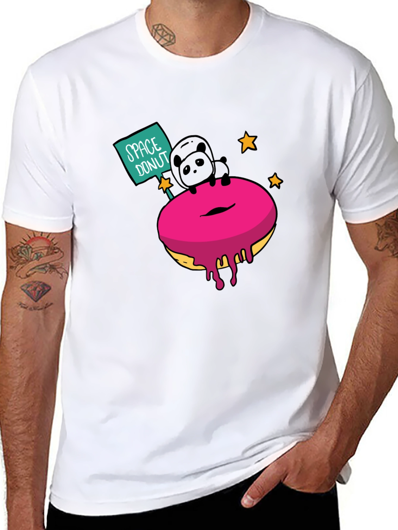 Space Donut T-Shirt - Funny Graphic Tee