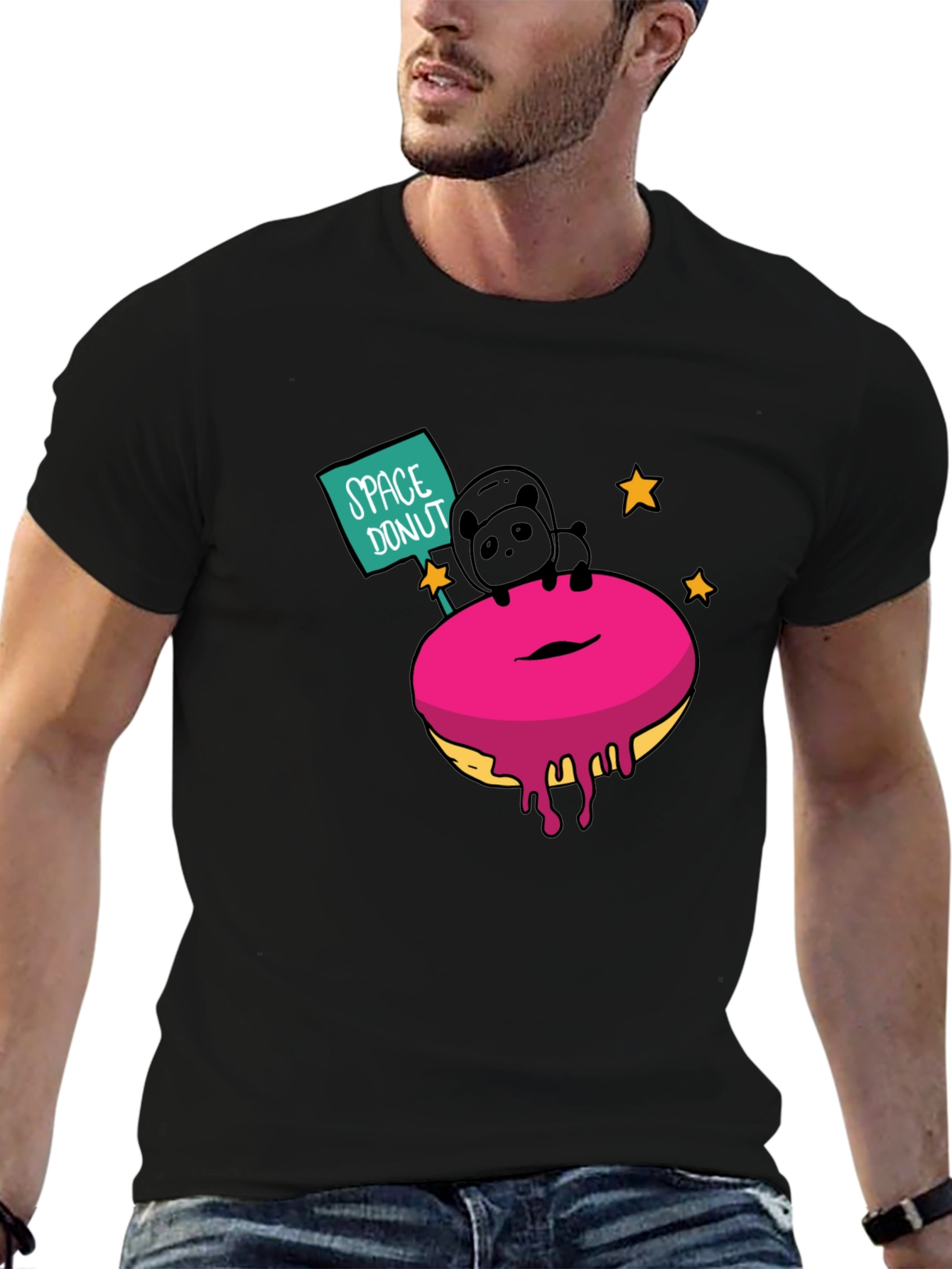 Space Donut T-Shirt - Funny Graphic Tee