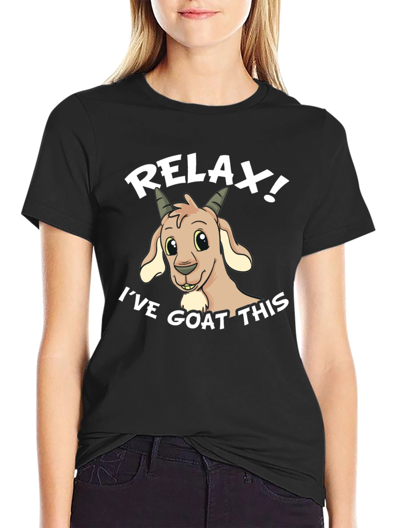 Relax! Ive Goat This Funny Black T-Shirt