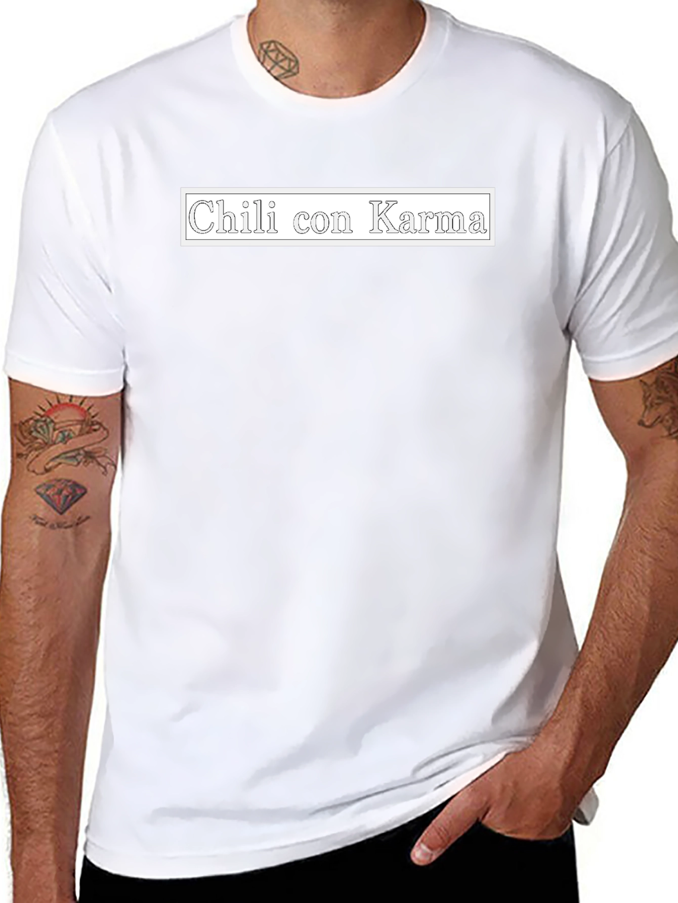 Chili con Karma Graphic Black T-Shirt