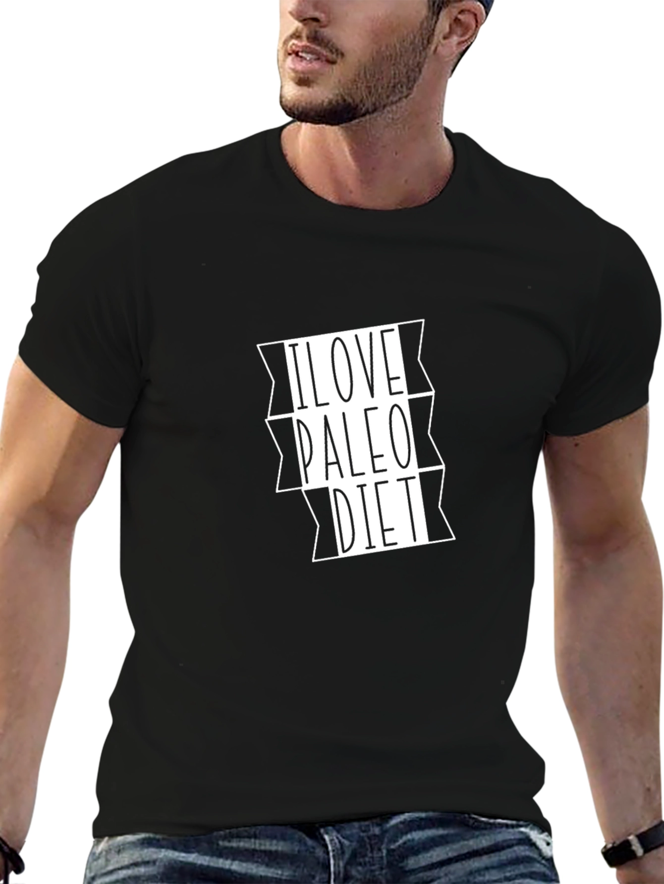 I Love Paleo Diet Black T-Shirt