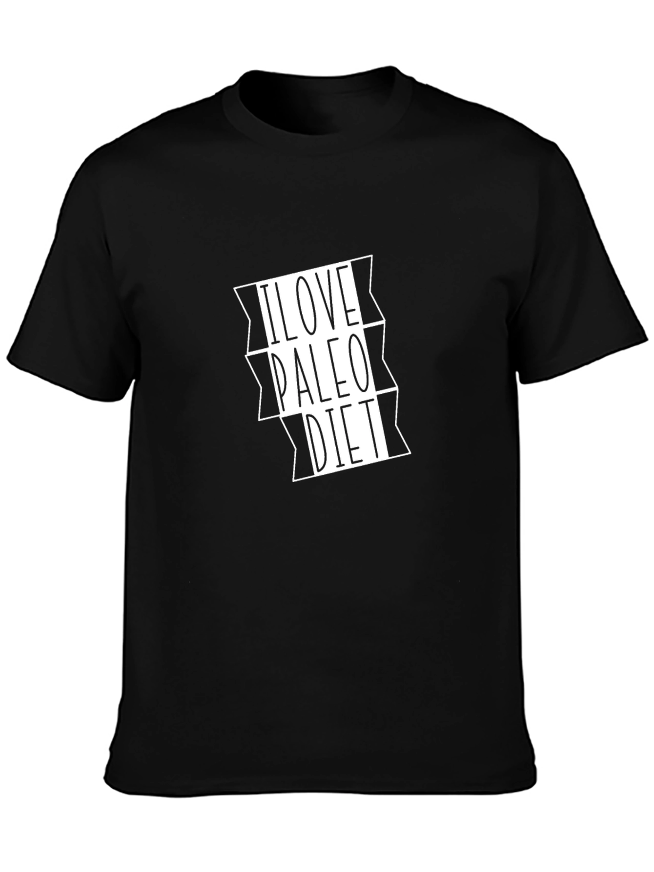 I Love Paleo Diet Black T-Shirt