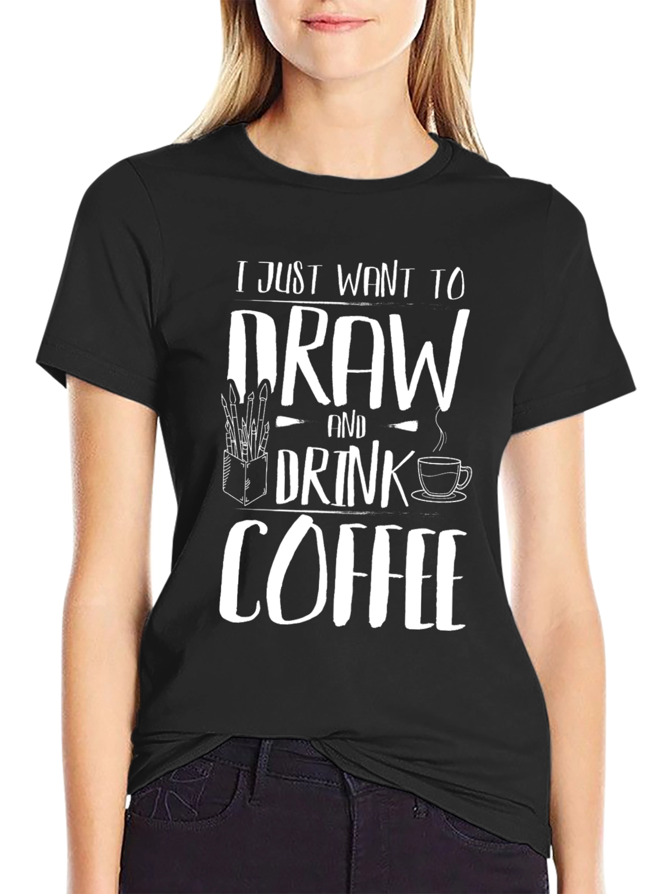 Draw & Drink Coffee Graphic Tee
