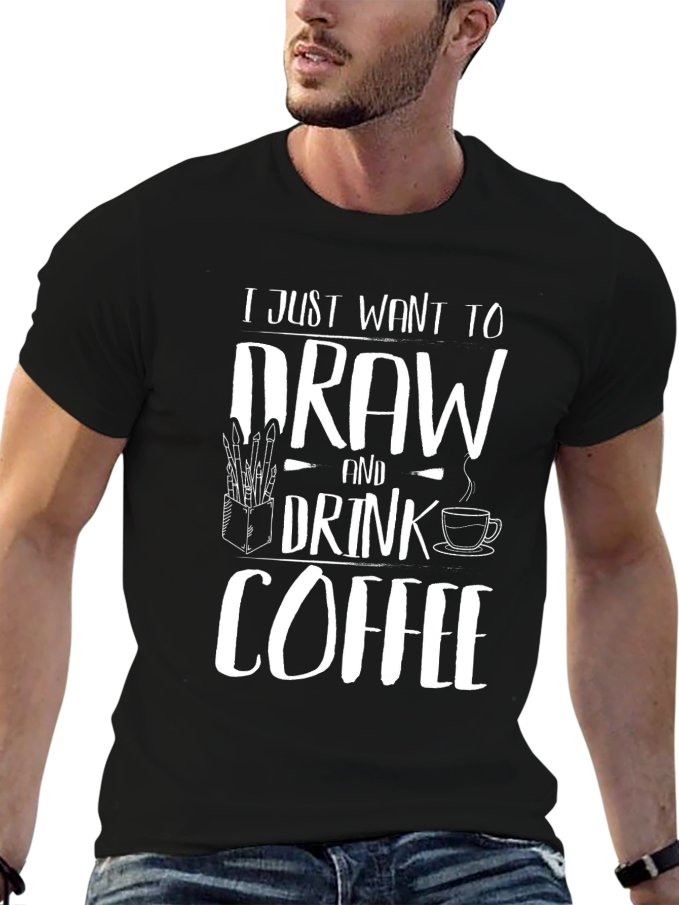 Draw & Drink Coffee Graphic Tee