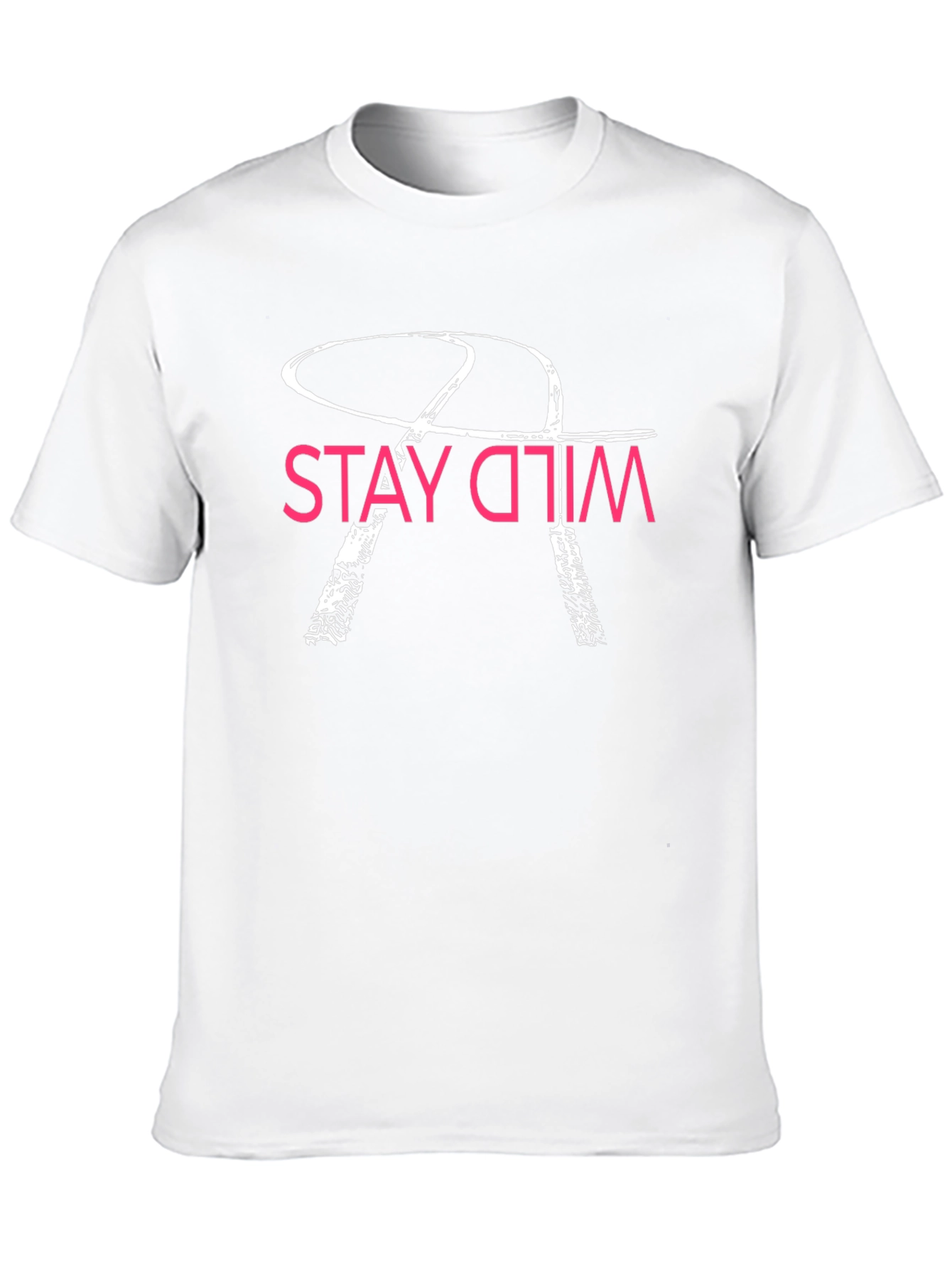 Stay Wild Graphic Tee - Black Cotton Casual
