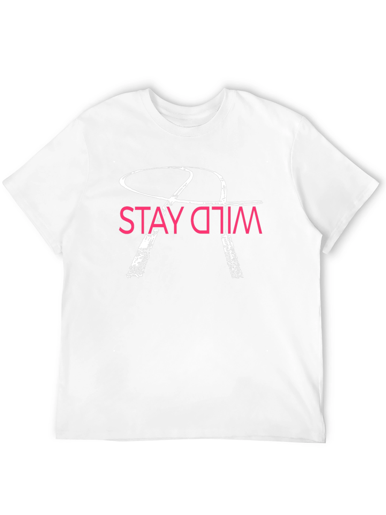 Stay Wild Graphic Tee - Black Cotton Casual